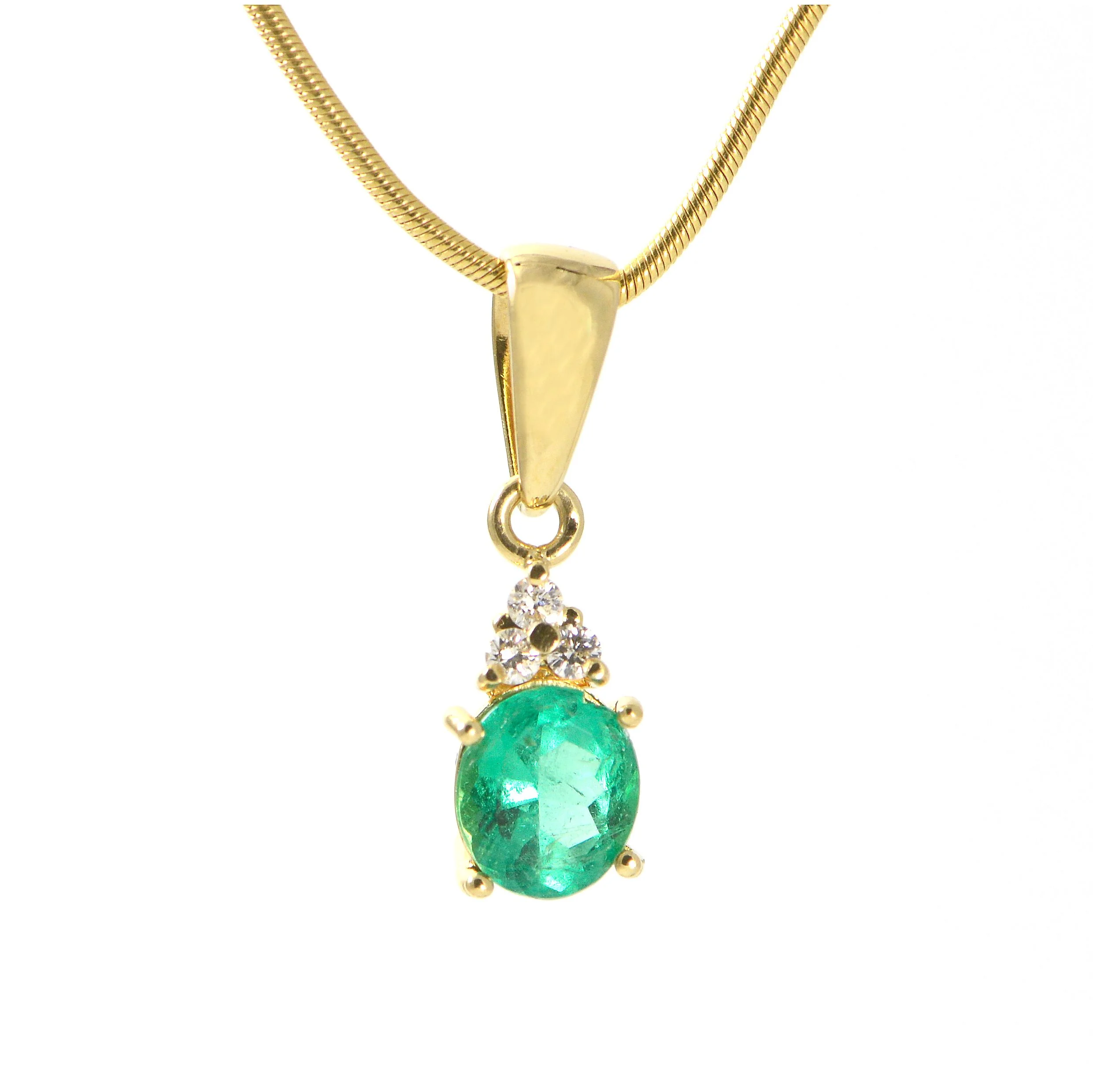 Emerald and Diamond Pendant
