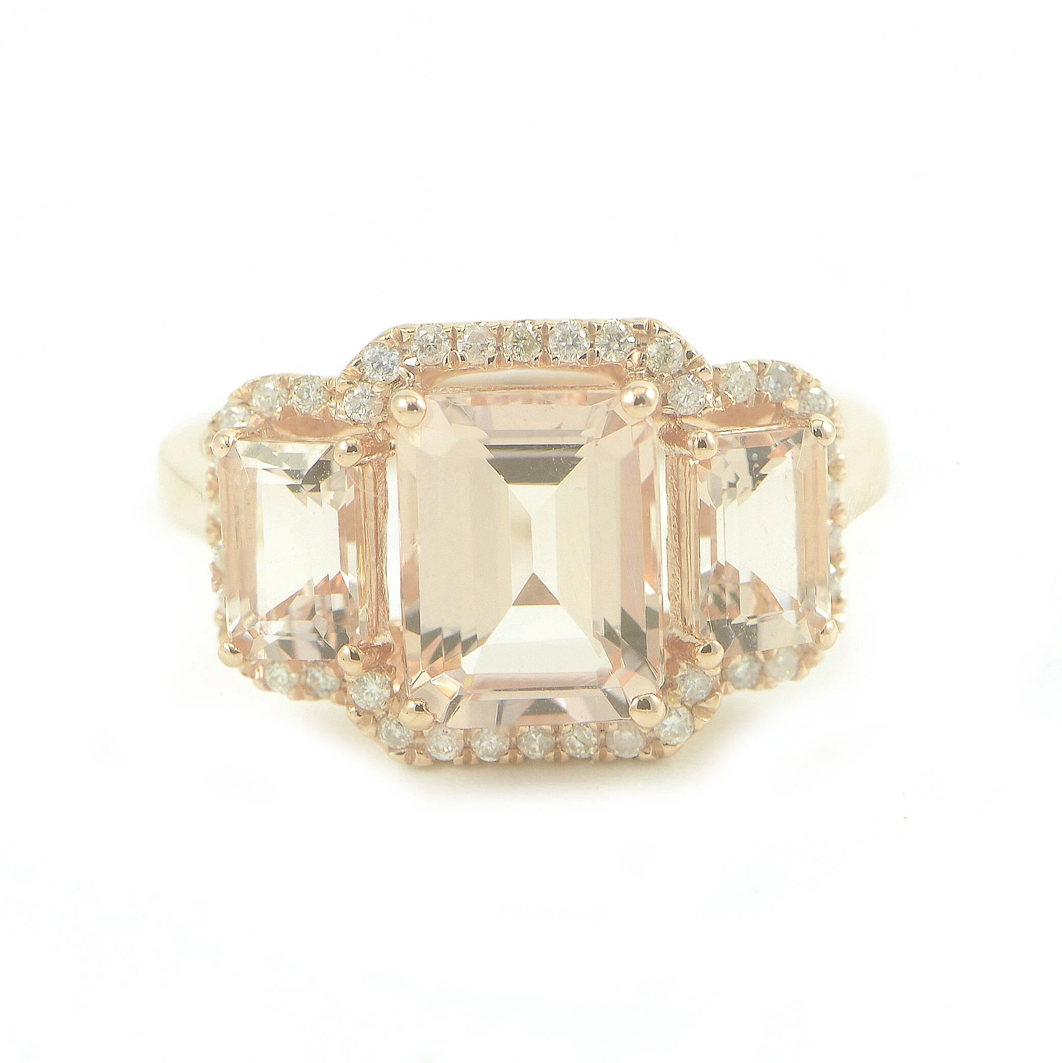 Morganite and Diamond Ring
