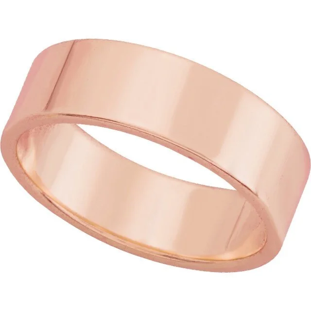 Flat Rose Gold Band