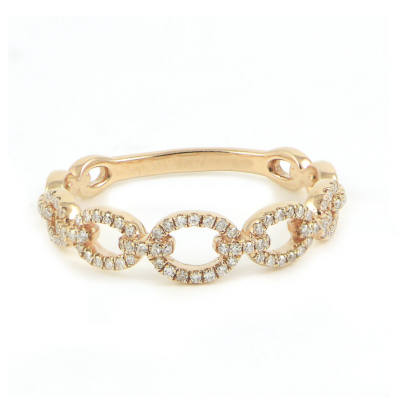 Diamond Chain Link Ring