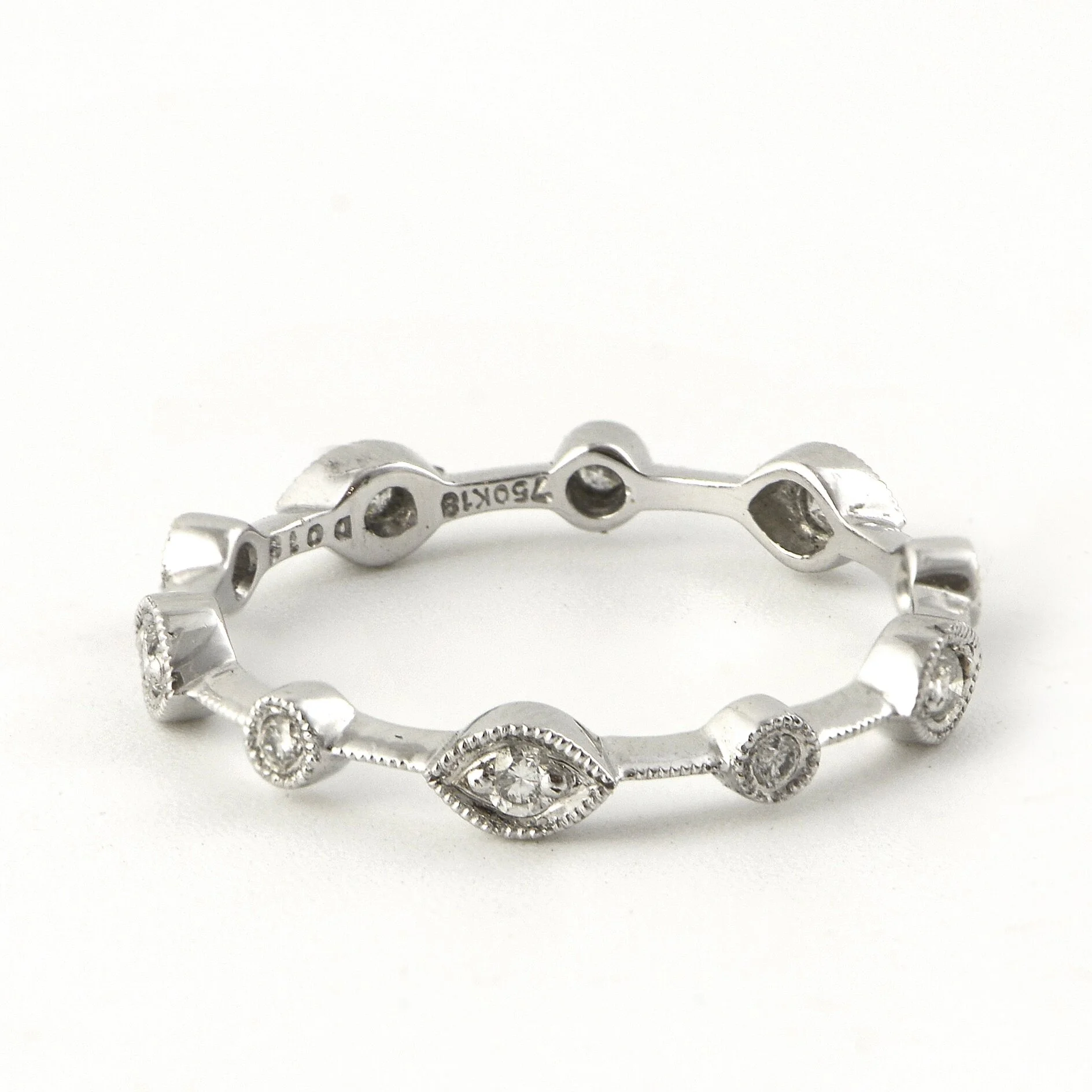 Round and Marquise Eternity Band