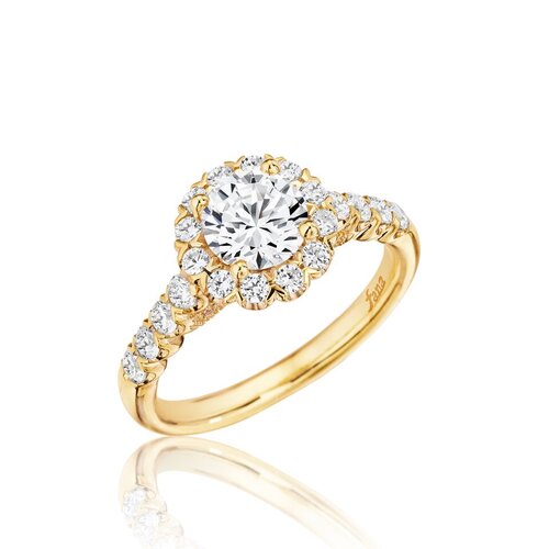 Tension Ring With Cascading Diamonds and Milgrain — 33 Jewels at El Paseo