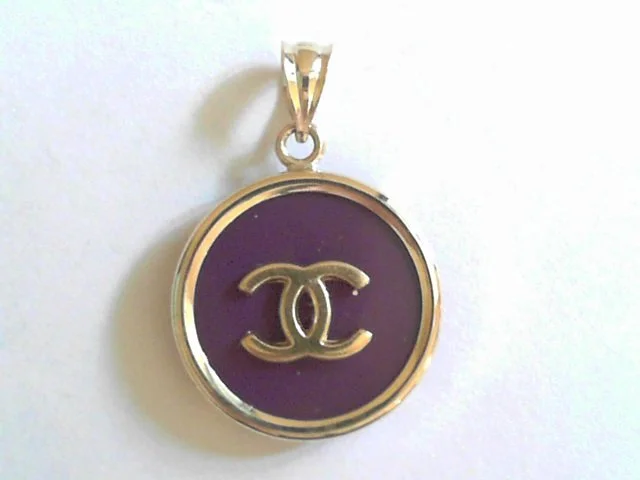 Authentic Purple Chanel Button Pendant — 33 Jewels at El Paseo 