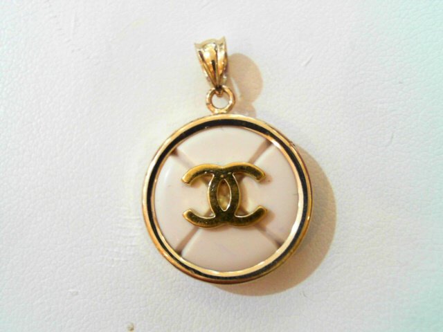 Authentic White Chanel Button Pendant — 33 Jewels at El Paseo