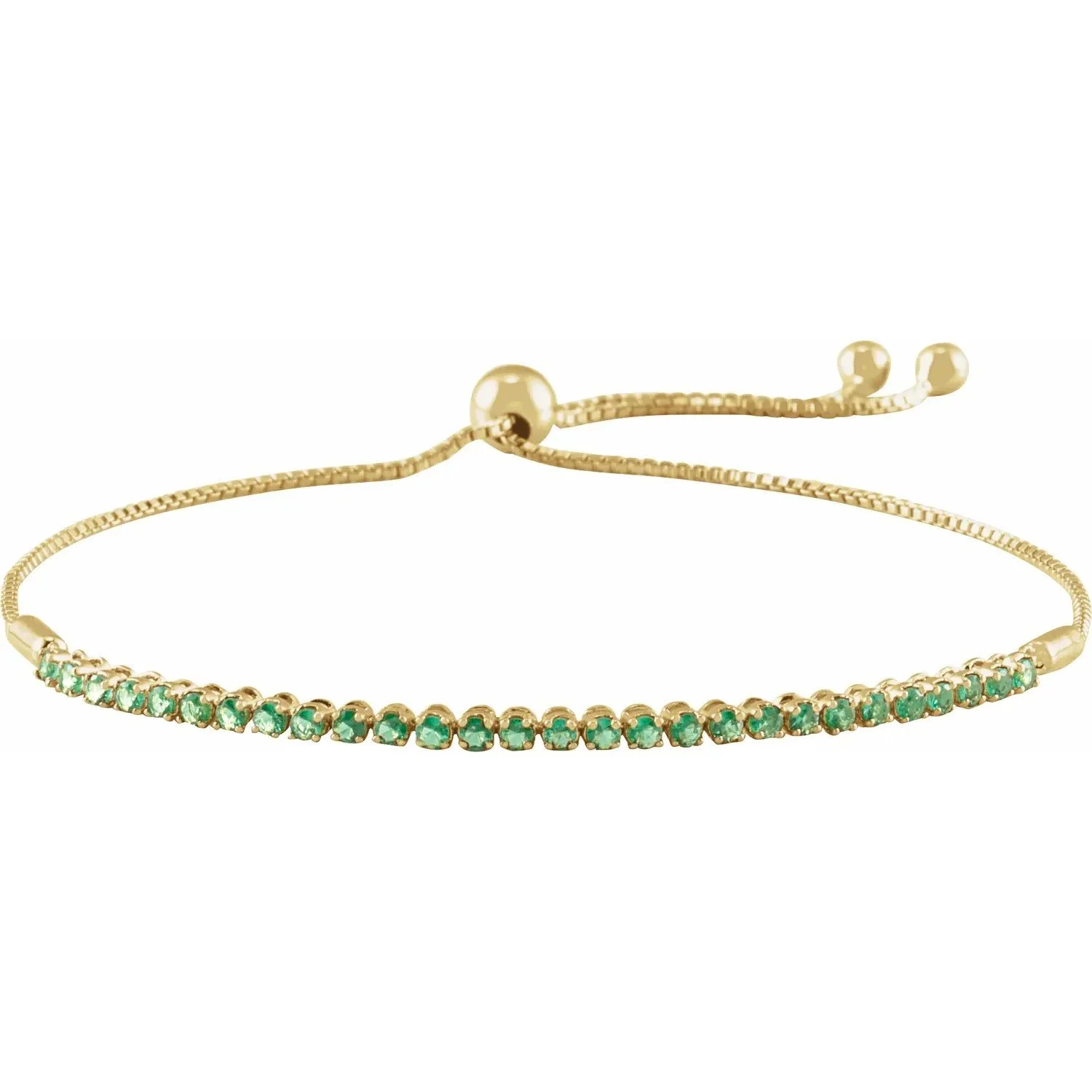 Emerald Box Chain Bracelet