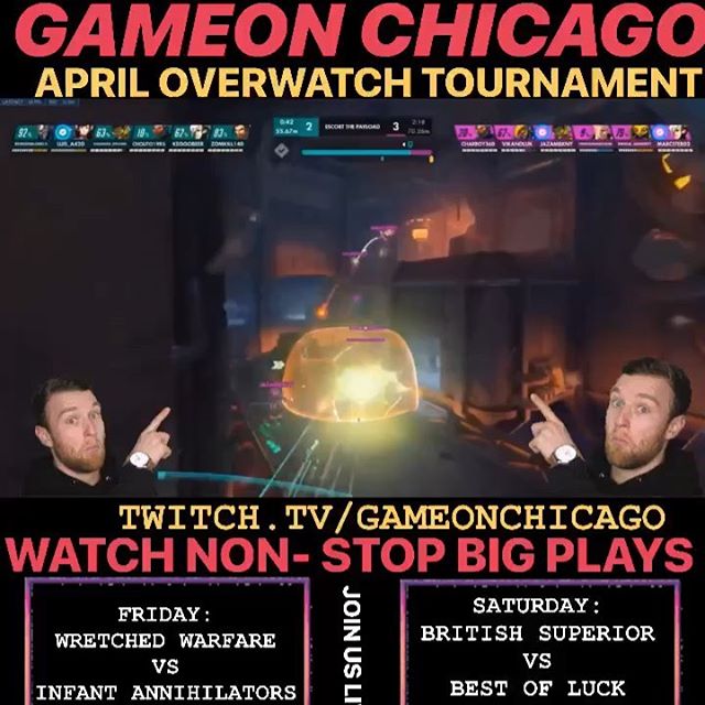 THE APRIL OVERWATCH TOURNAMENT TIME IS HERE!  Watch Match 2: &ldquo;The Battle of the Brits&rdquo; LIVE on Twitch today at 2pm(cst) 👀🎮🎧🙌💻👏🤯🔥&mdash;&mdash;&mdash;&mdash;&mdash;&mdash;&mdash;&mdash;&mdash;&mdash;&mdash;&mdash;&mdash;&mdash;&mda