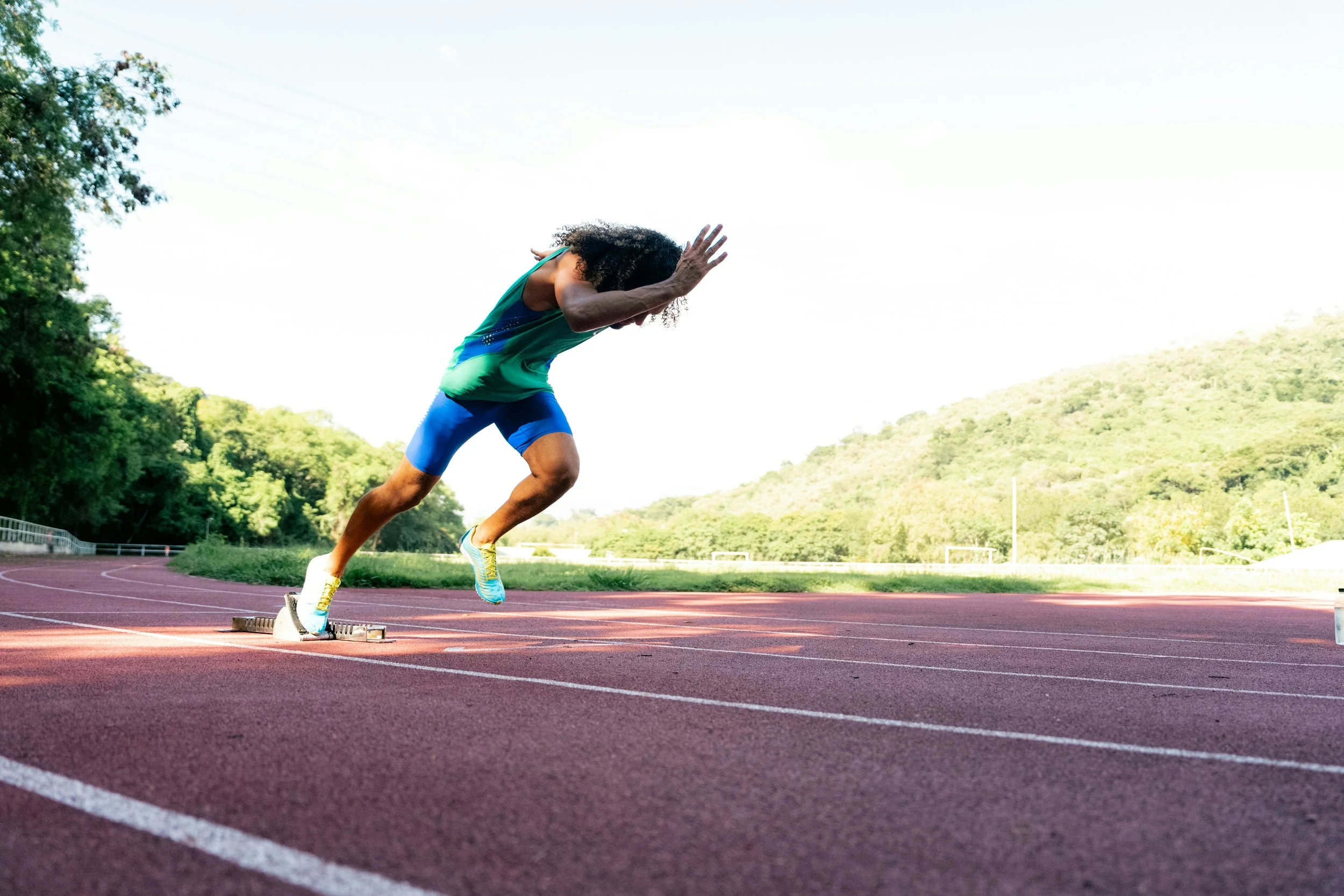 "A young multisport athlete playing outdoors, illustrating varied youth sports participation."