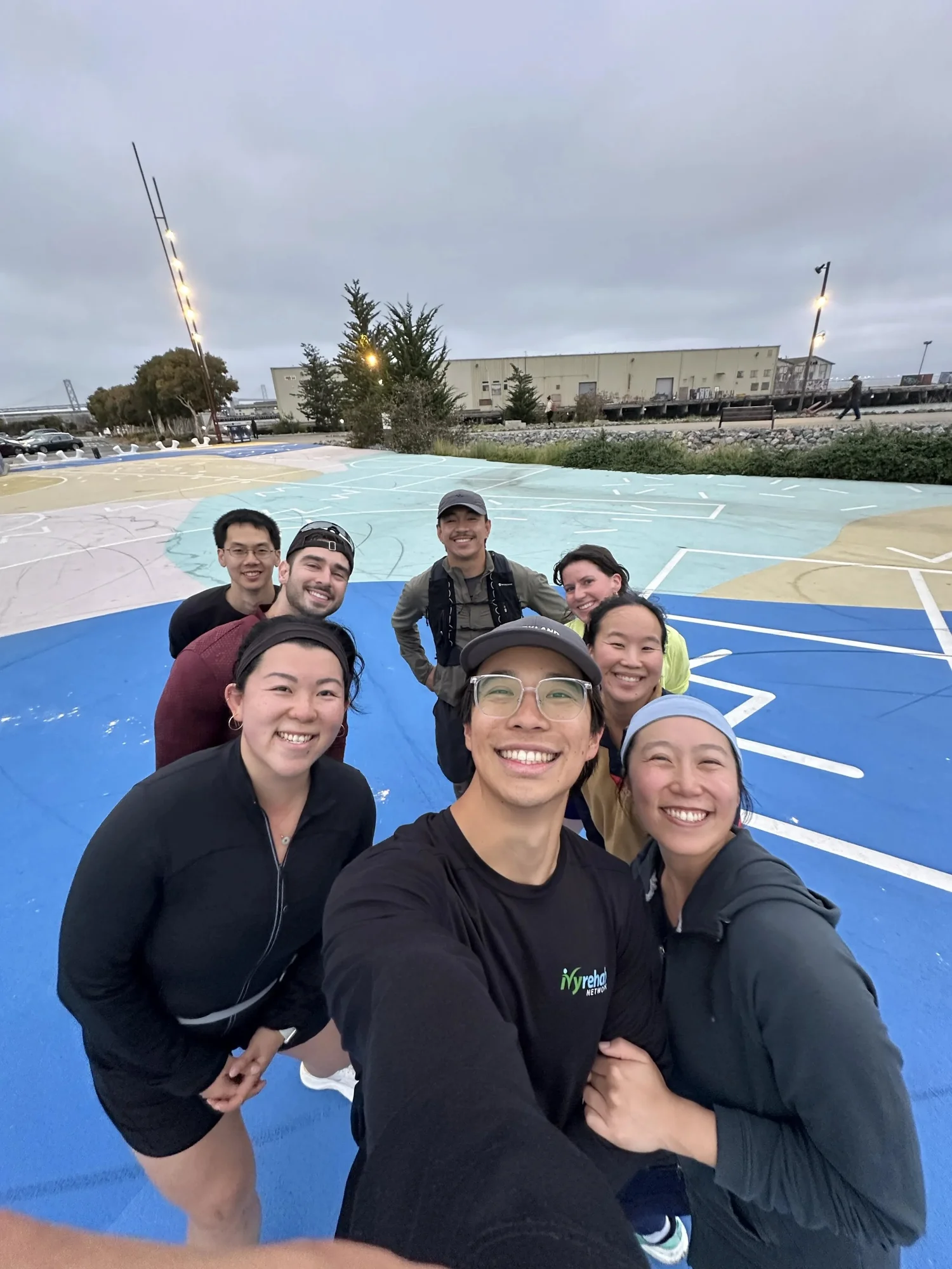 Dr. Eric Lin and Dr. Mikey de Pala with the run club