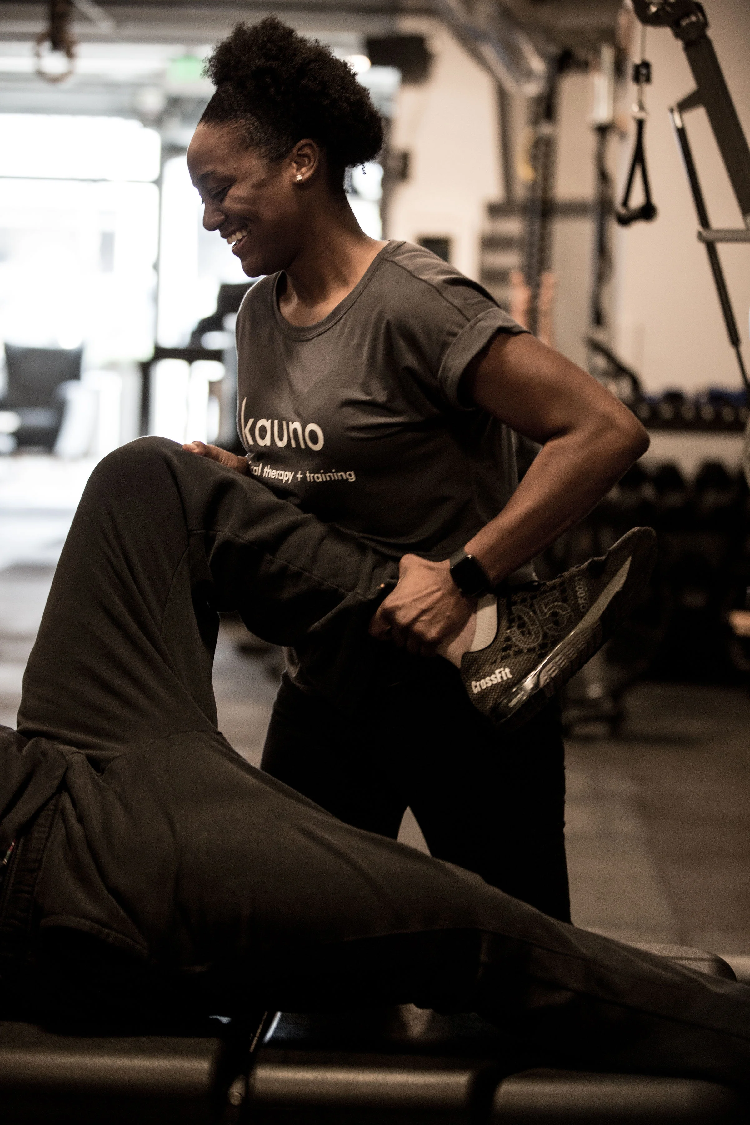 Hands-on ankle mobilization at Kauno
