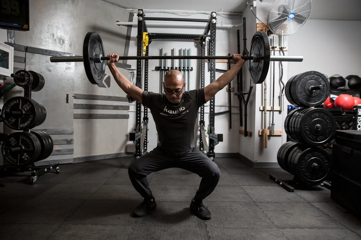 Barbell training at Kauno