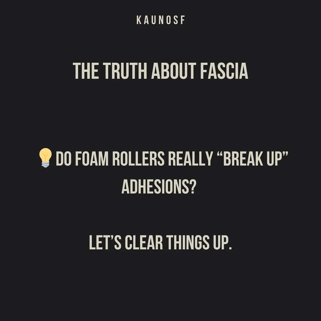 You&rsquo;ve probably heard that foam rolling, cupping, or massage &ldquo;break up fascia&rdquo;... but is that really what&rsquo;s happening? 🤔

Let&rsquo;s clear up the confusion. Fascia is dynamic adaptable tissue that responds to how you move, l