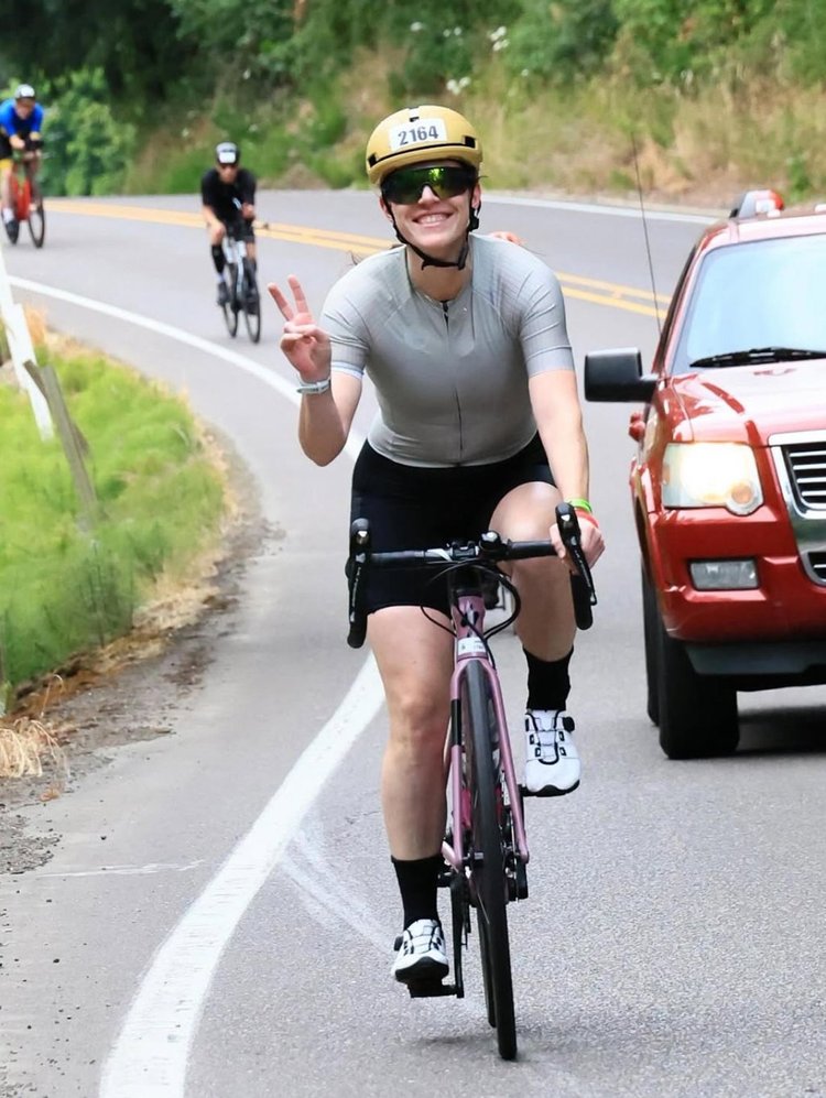 Lauren Davis cycling
