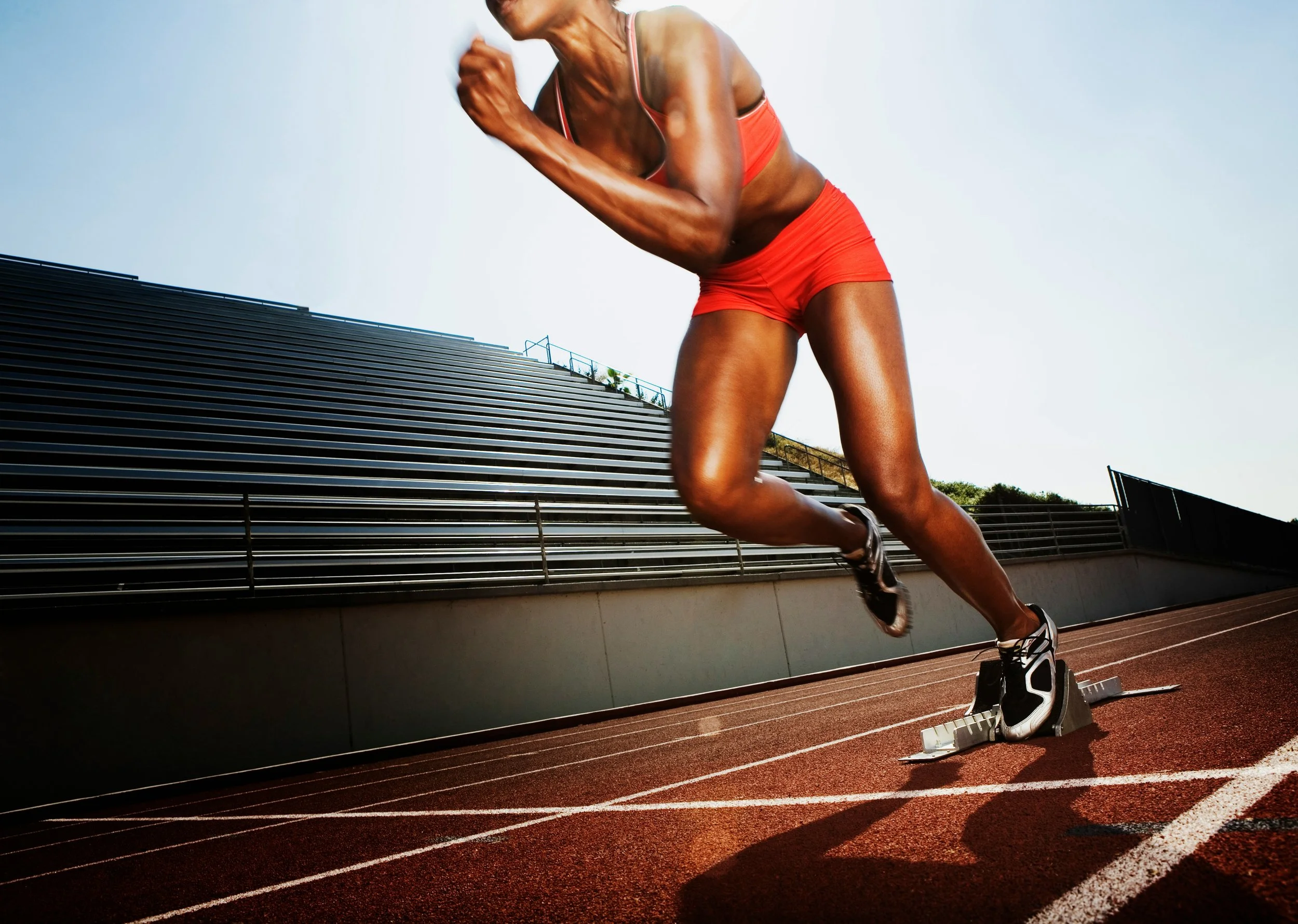 Sprinting stadium stairs