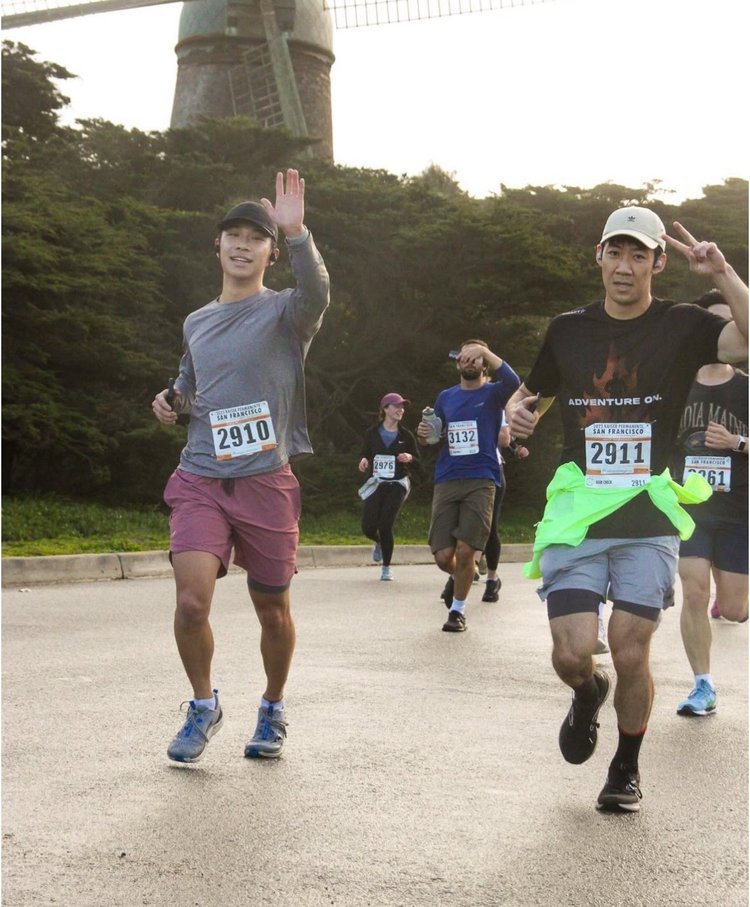 Eric Lin running in San Francisco