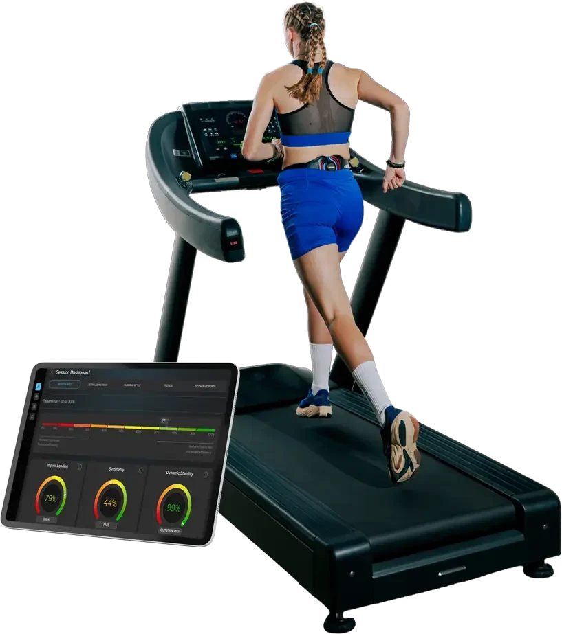 Runeasi gait analysis during a treadmill run