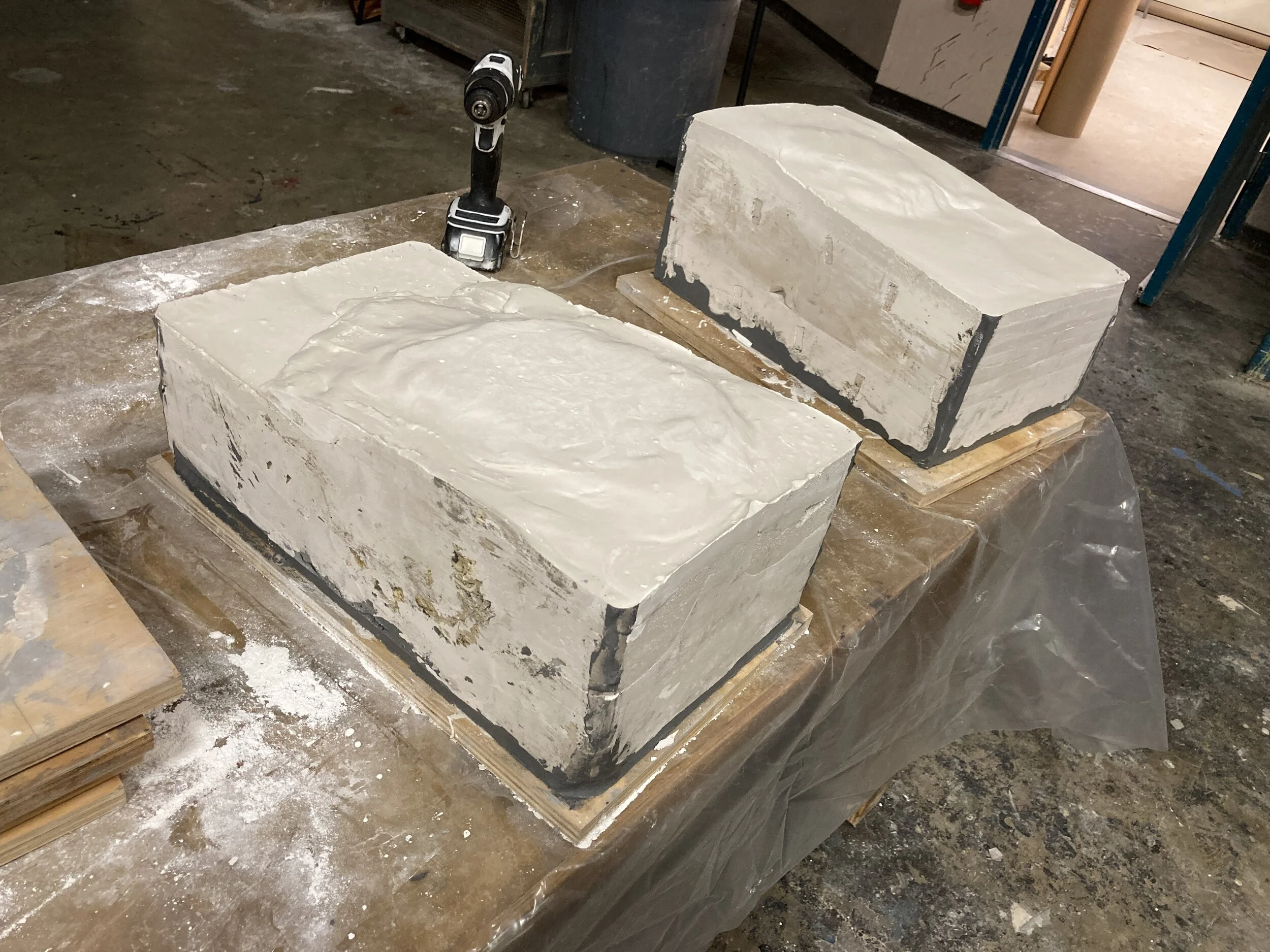 Mold 2_ molds drying with sculpt inside.JPG