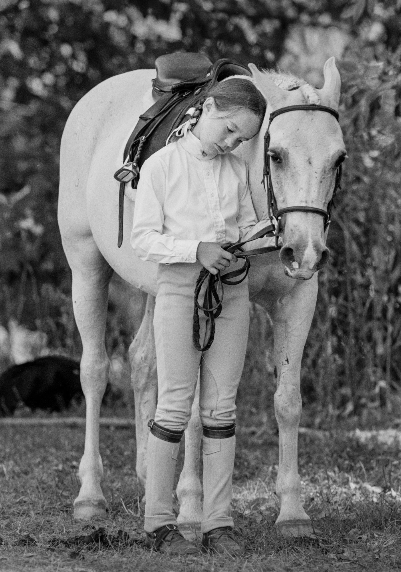 Katie Kirsch and her pony Adam Ant after failing to qualify in the pony hunter event at the Cleveland Hunter Jumper Classic in Moreland Hills, Ohio