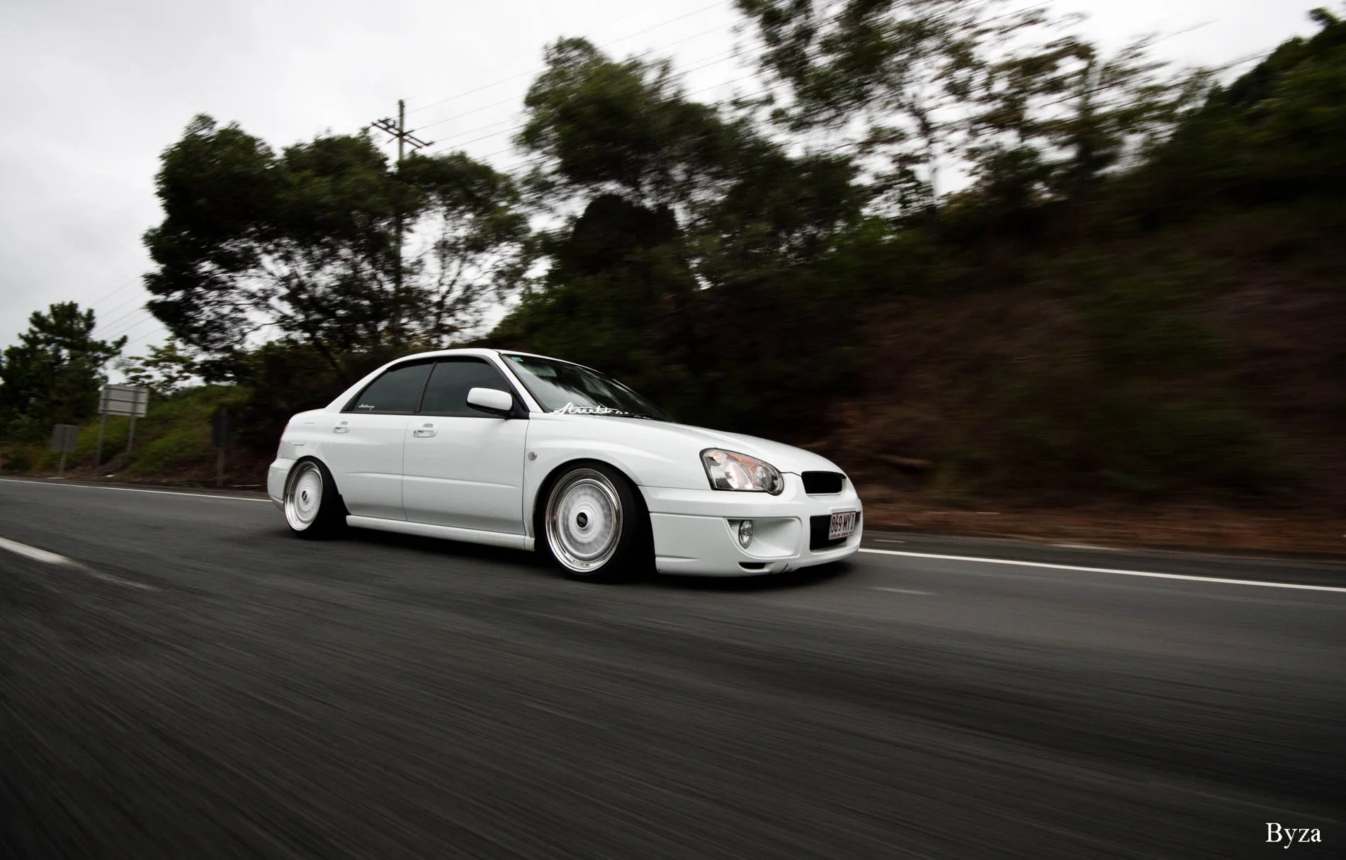 Alex’s Albino Subie Fitted Fresh On BBS (0)