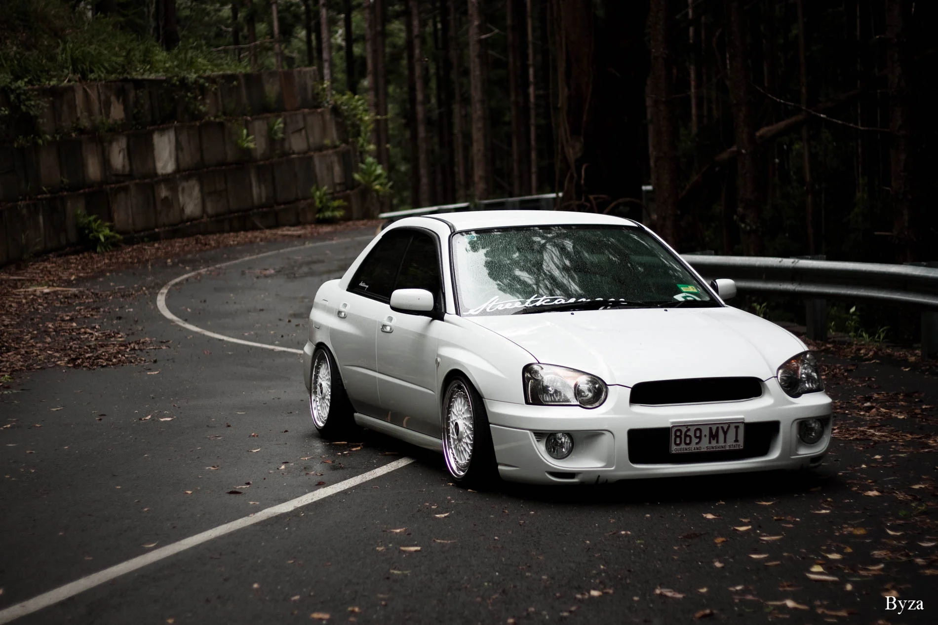 Alex’s Albino Subie Fitted Fresh On BBS (2)