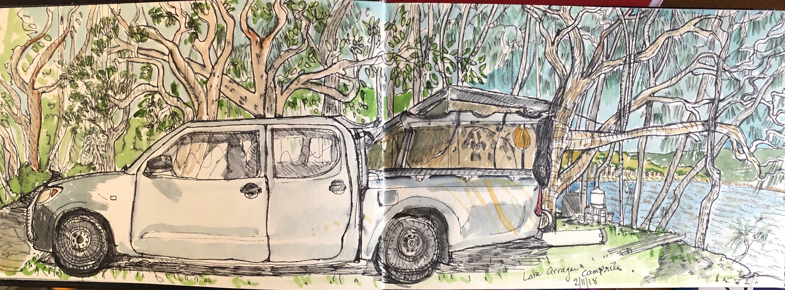 camping at Lake Arragan NSW 2018