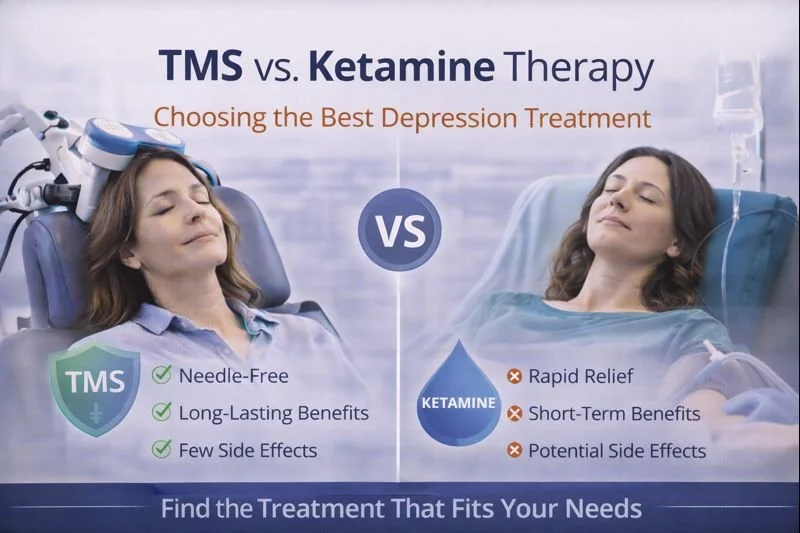TMS vs. Ketamine Therapy: Which One Is Right for Your Depression?