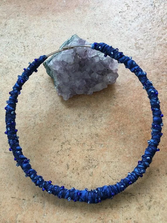 Blue Torque Necklace