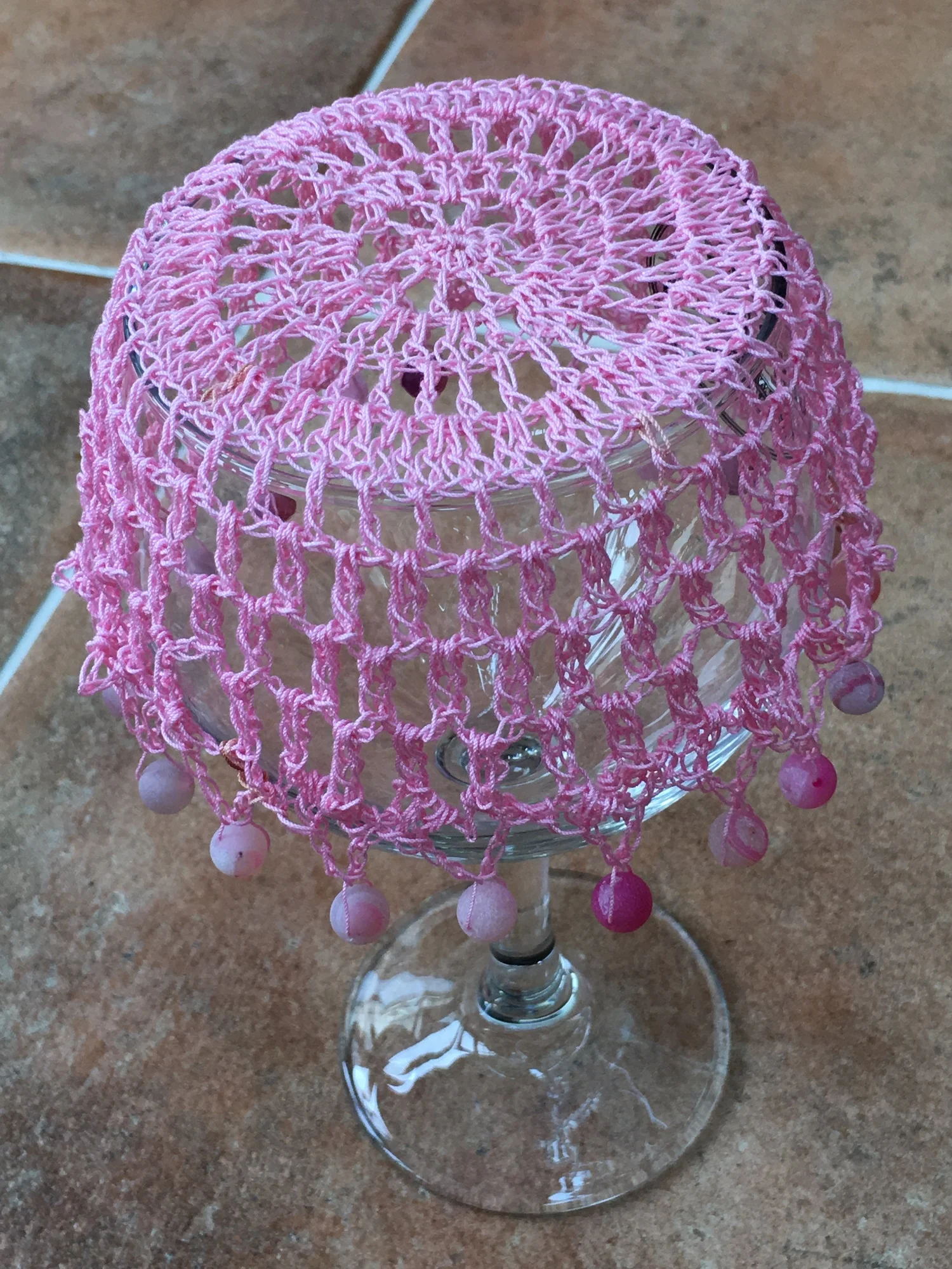 Gin Balloon Glass Crocheted Cover