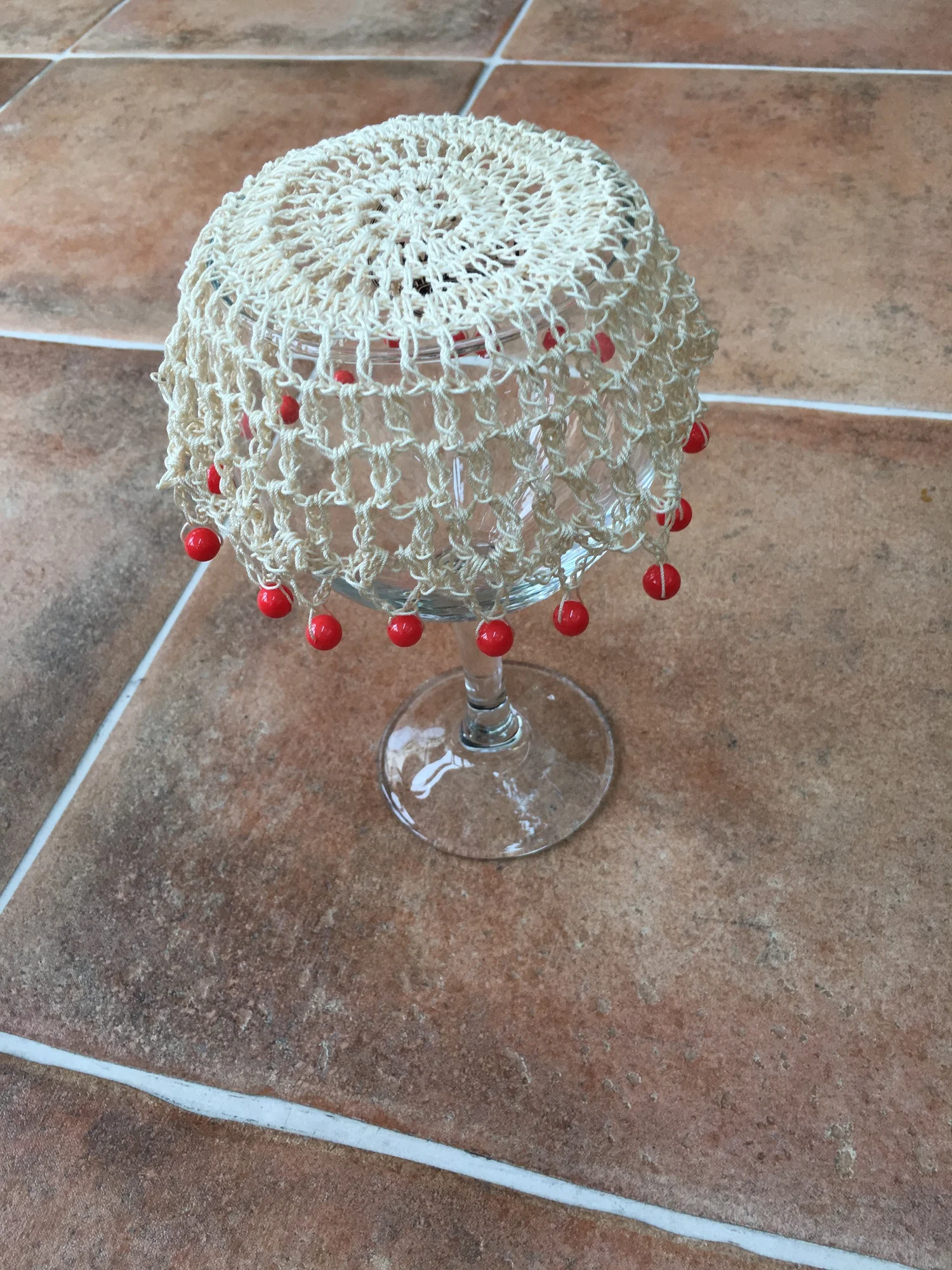 Gin Balloon Glass Crocheted Cover