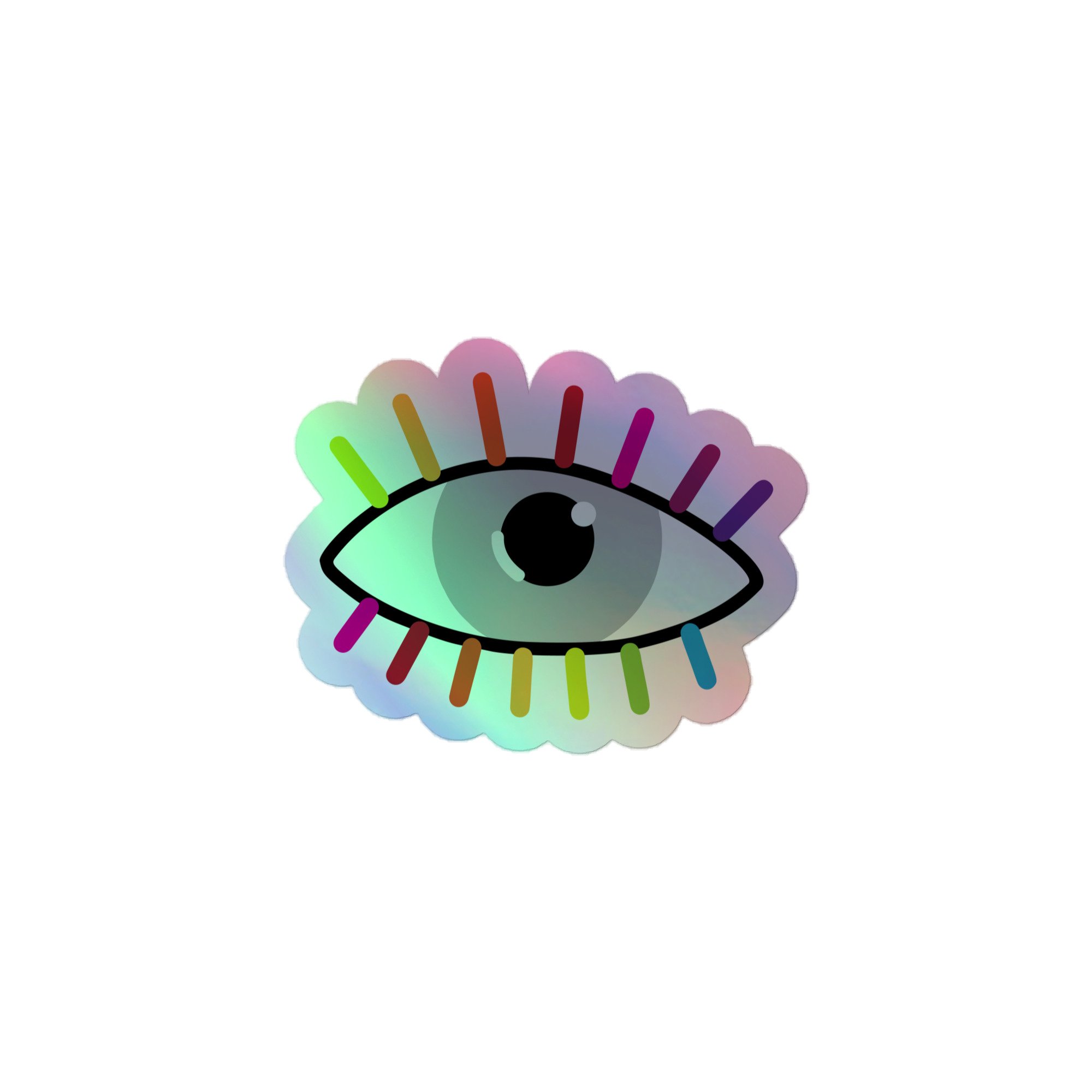 Pride Evil Eye Lashes Holographic Stickers