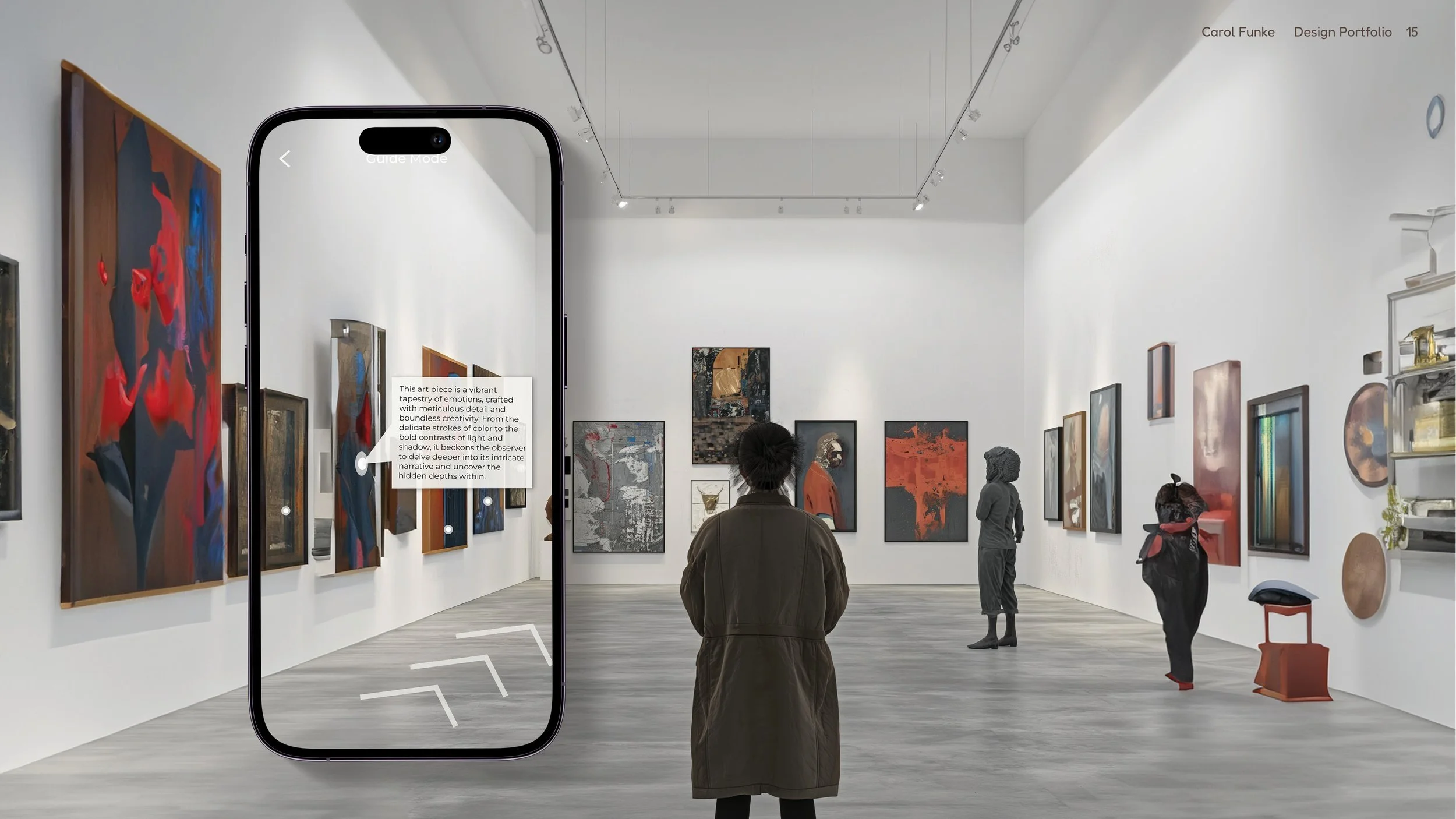 The museum software provides an electronic navigation function, which allows guests to look at the paintings and listen to the introduction of the works in the App