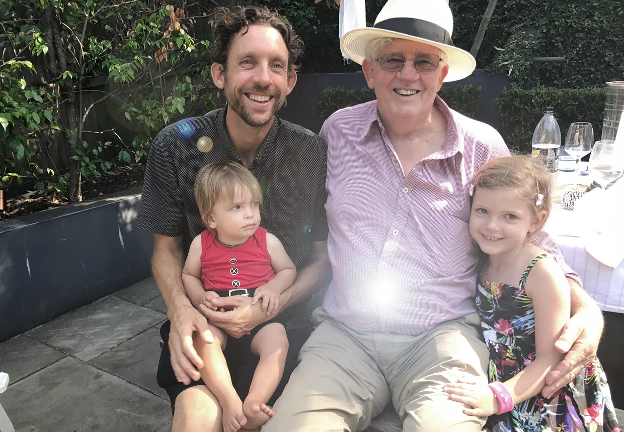 Above: My brother, Anthony with his baby son Indigo and my Dad, John with my niece Lily.