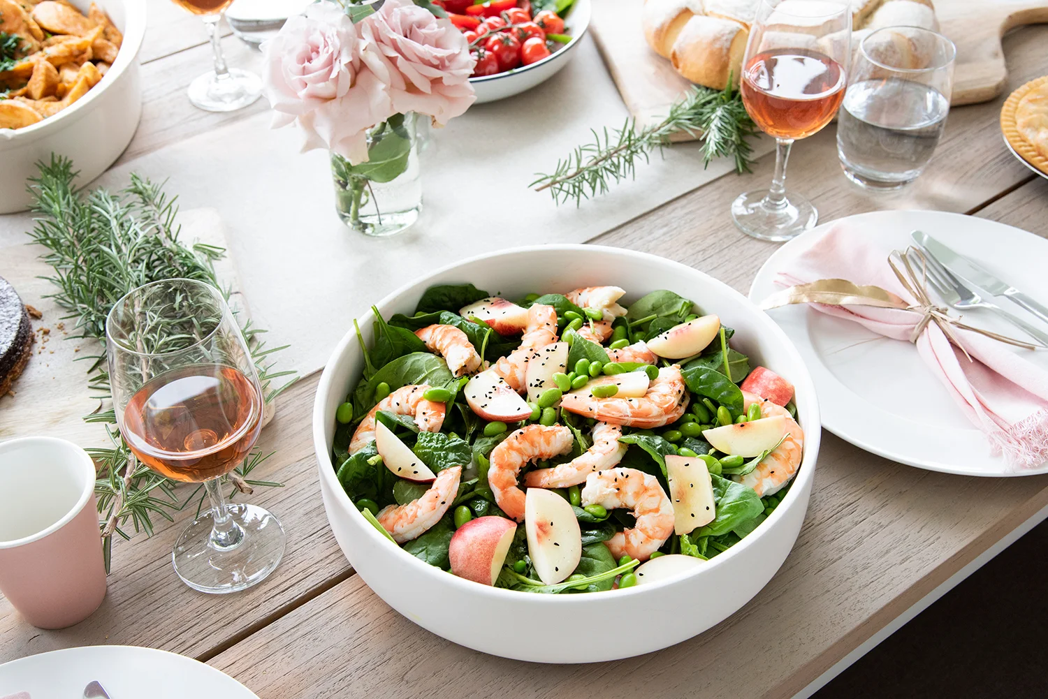 Prawn & Nectarine Salad.