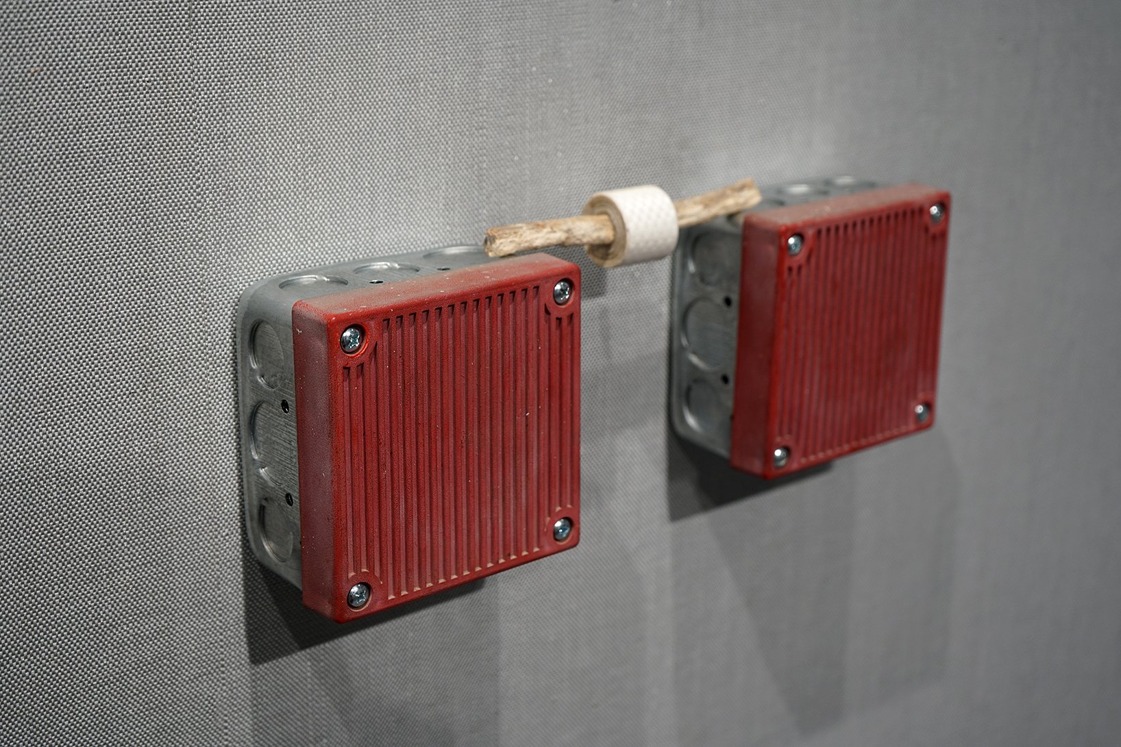 conduit boxes, fire alarms, petrified wood, hurricane tape