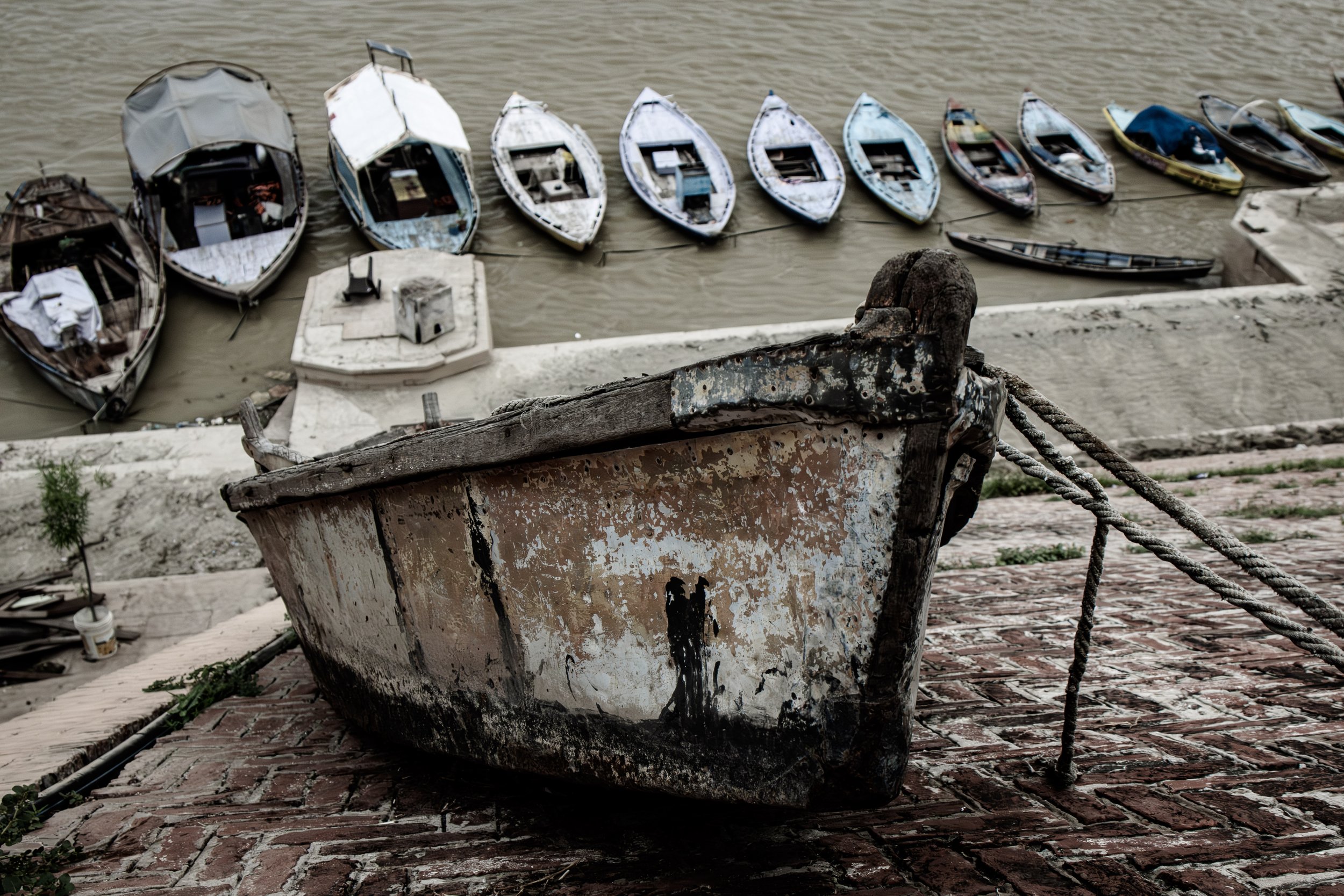 Boats. Ganges River. Varanasi. 