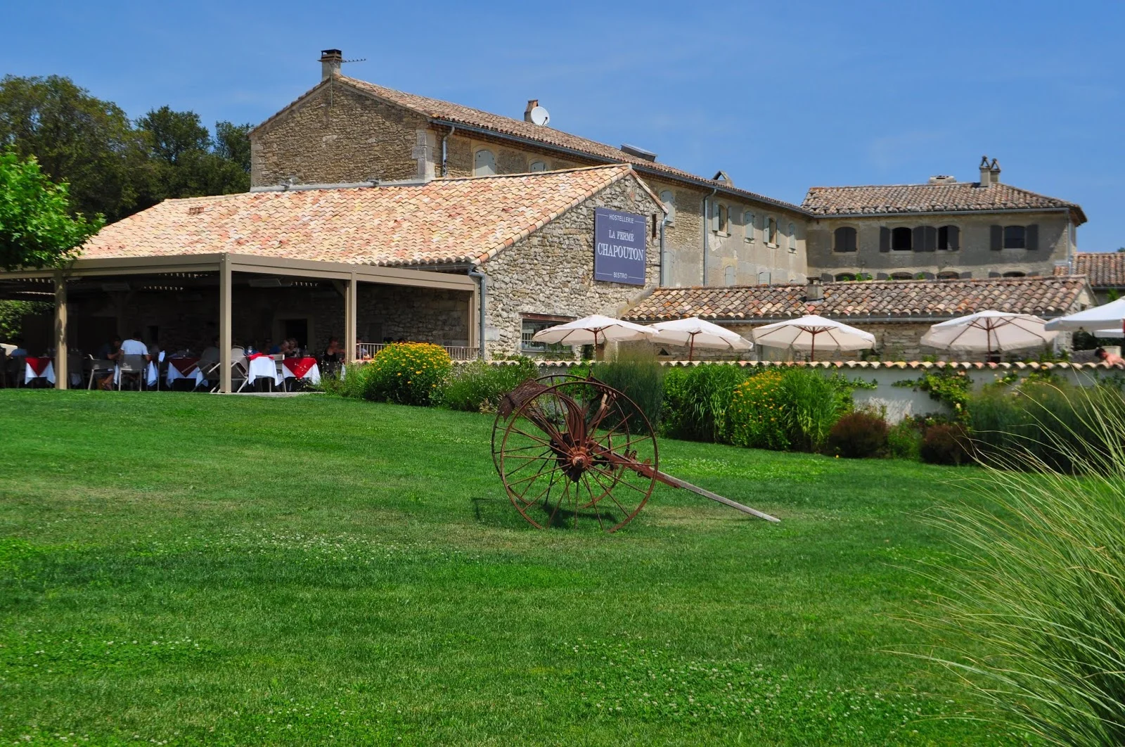 Walk through beautiful Grignan and lunch at Bistrot du Chapouton at La Ferme Chapouton