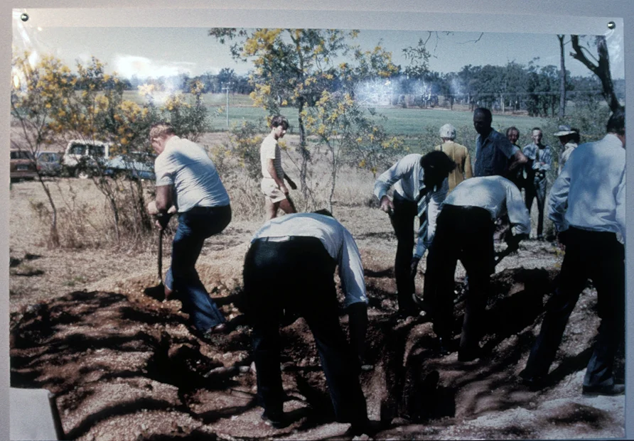 photograph printed on white plastic 1986 (Ross Woodrow)