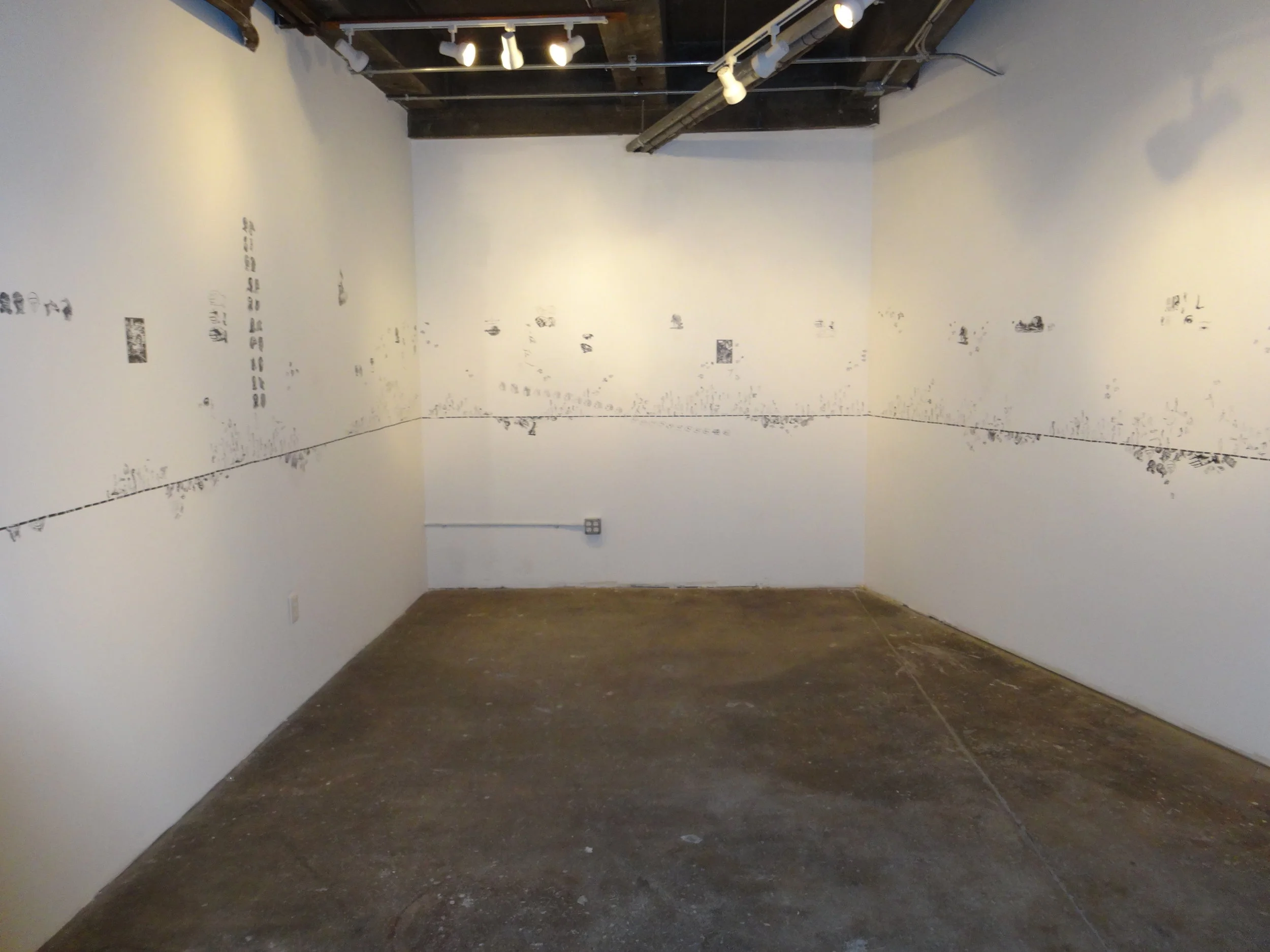 installation view of LIne of Lode