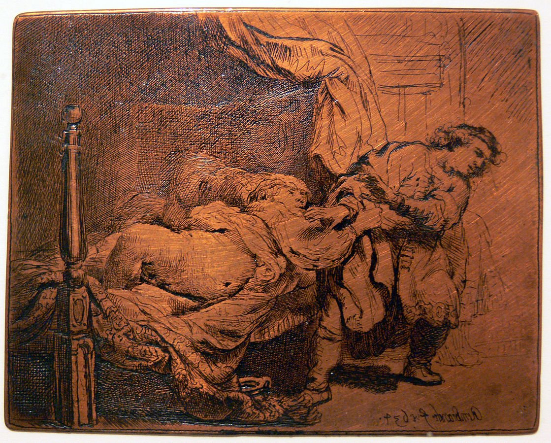 copper plate for Joseph and Potiphar's Wife (Copy)