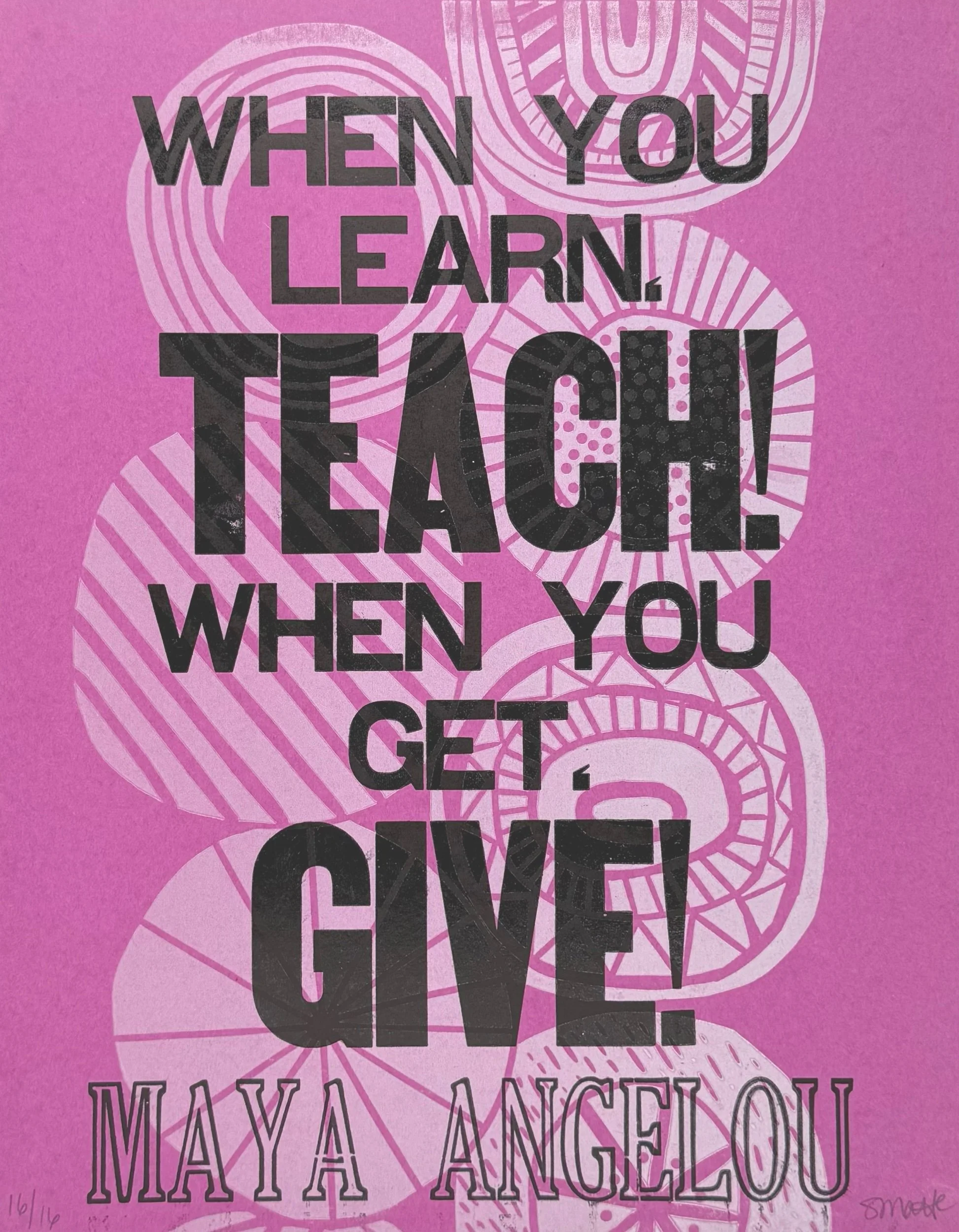 Teach Letterpress Poster