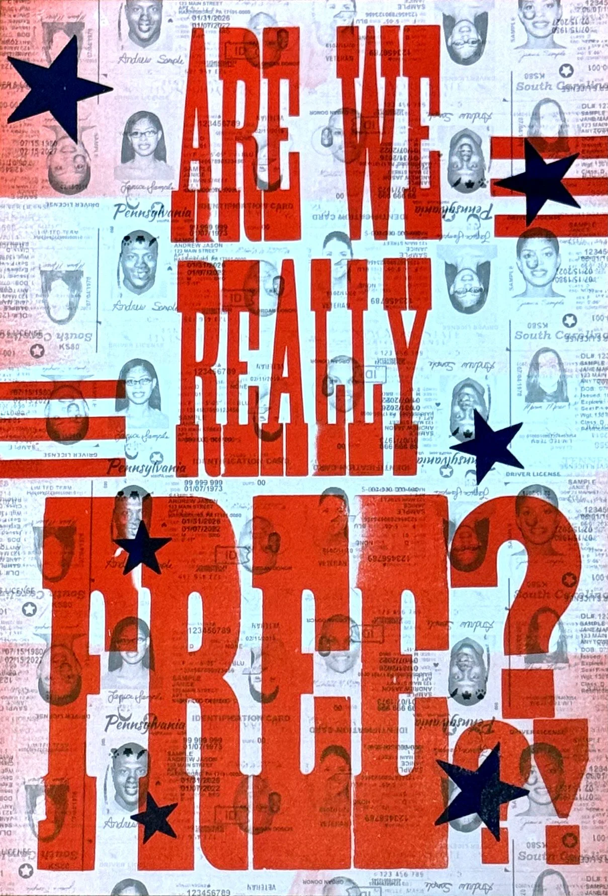 Are We Really Free? Letterpress Poster