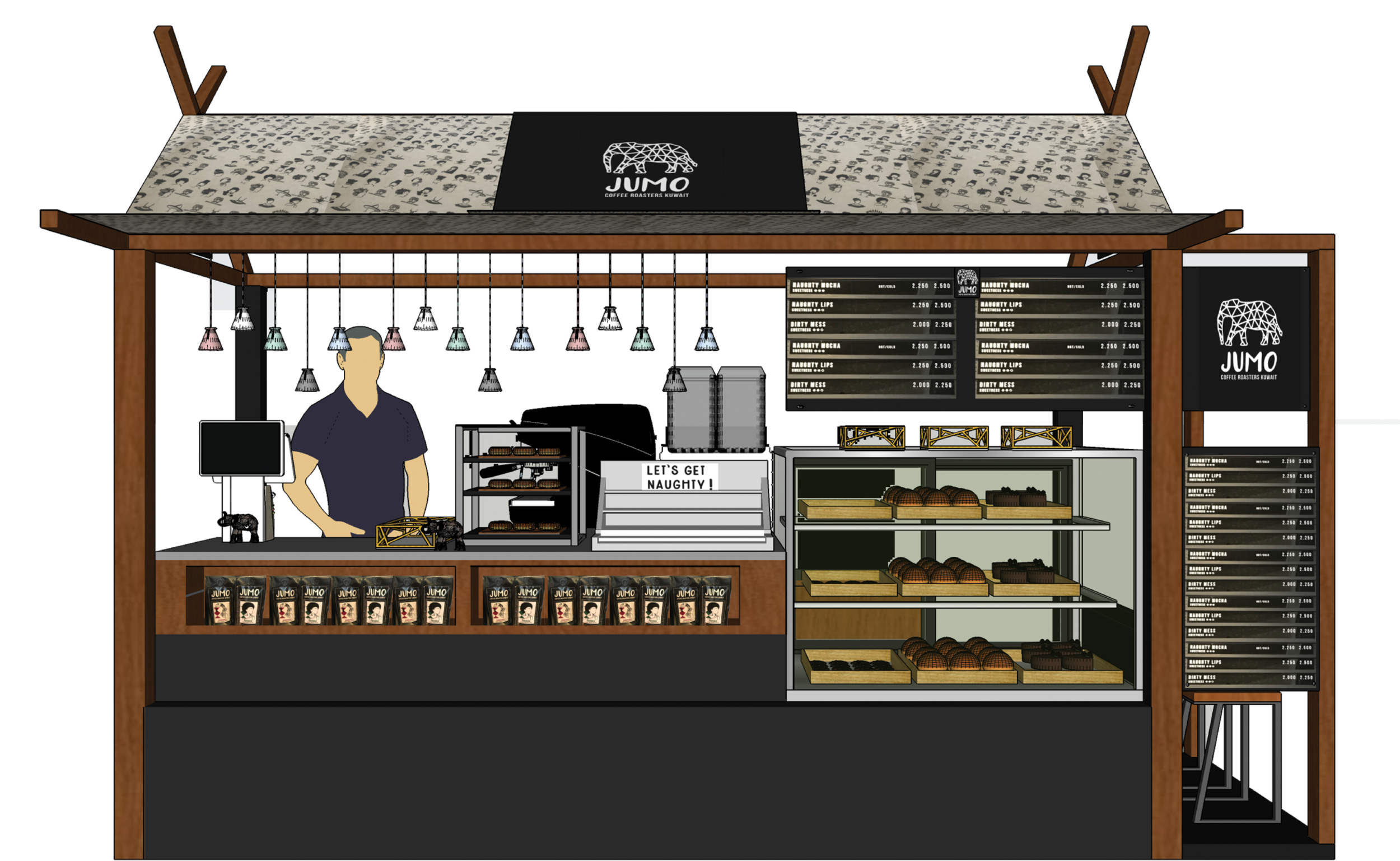 STAND-ALONE BOOTHJUMO COFFEE ROASTERS KUWAITDESIGN + FABRICATION