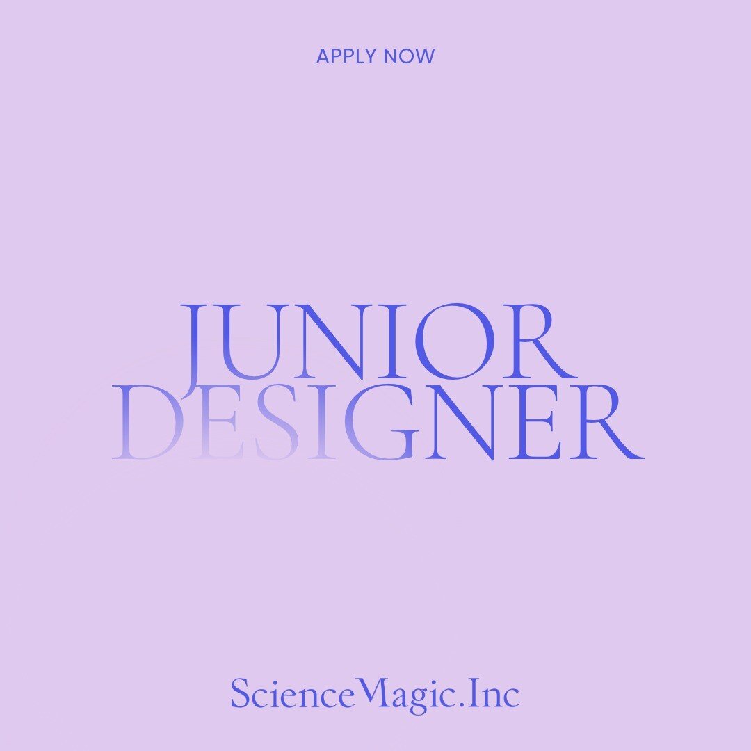 Come and work with me and all our lovely teams at ScienceMagic.Inc.
 
We are at a really exciting stage of the business, a company which I am really proud to be a part of and we are looking for a talented design freak to join our Magic team and work 