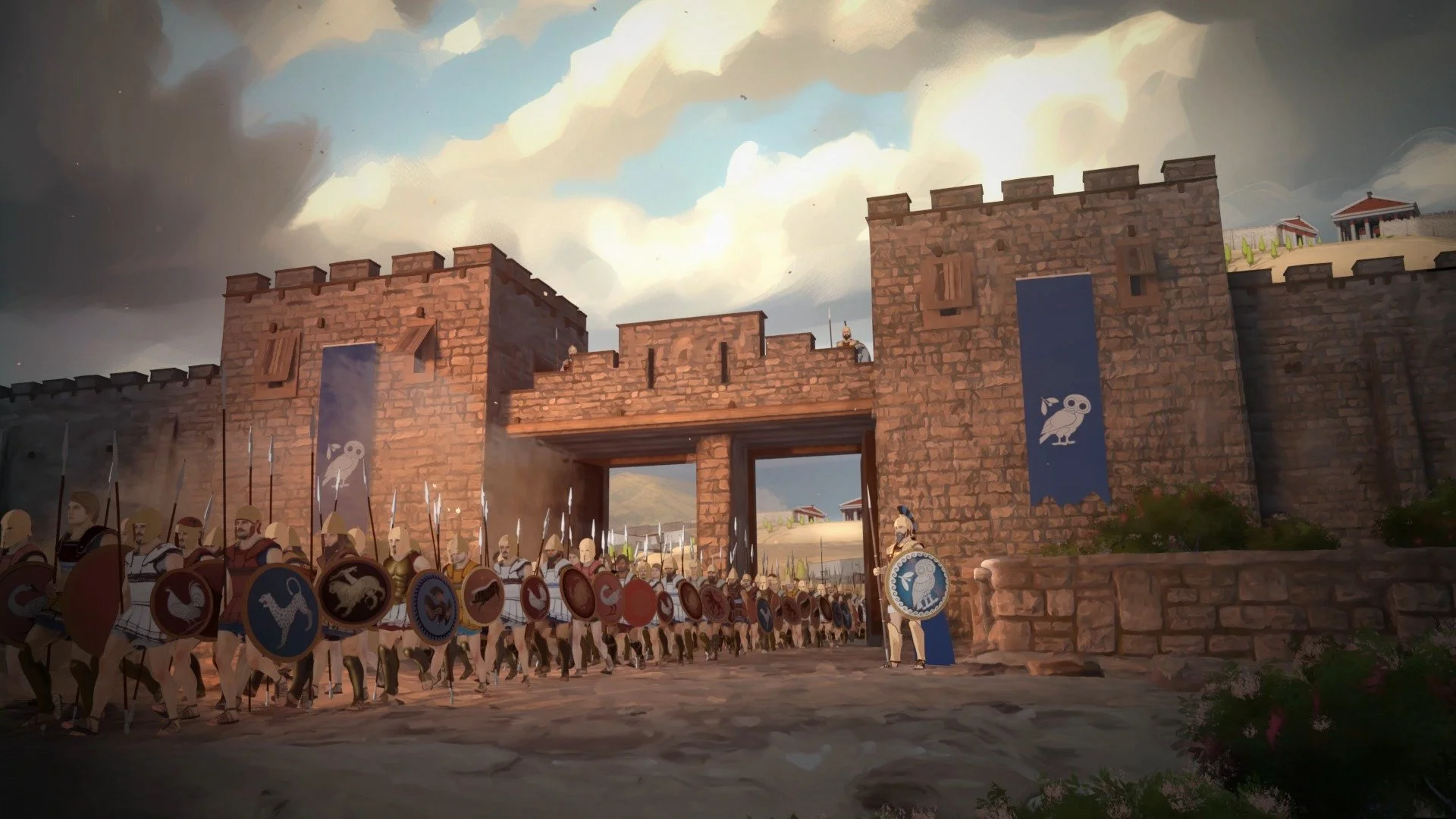Sadly, as far as I know, we don't really know how the gates of Athens looked before 490 BC, so I have to improvise... 😊

#ancientgreece #ancient #ancientwarfare #worldbuilding #animation #npr #b3d