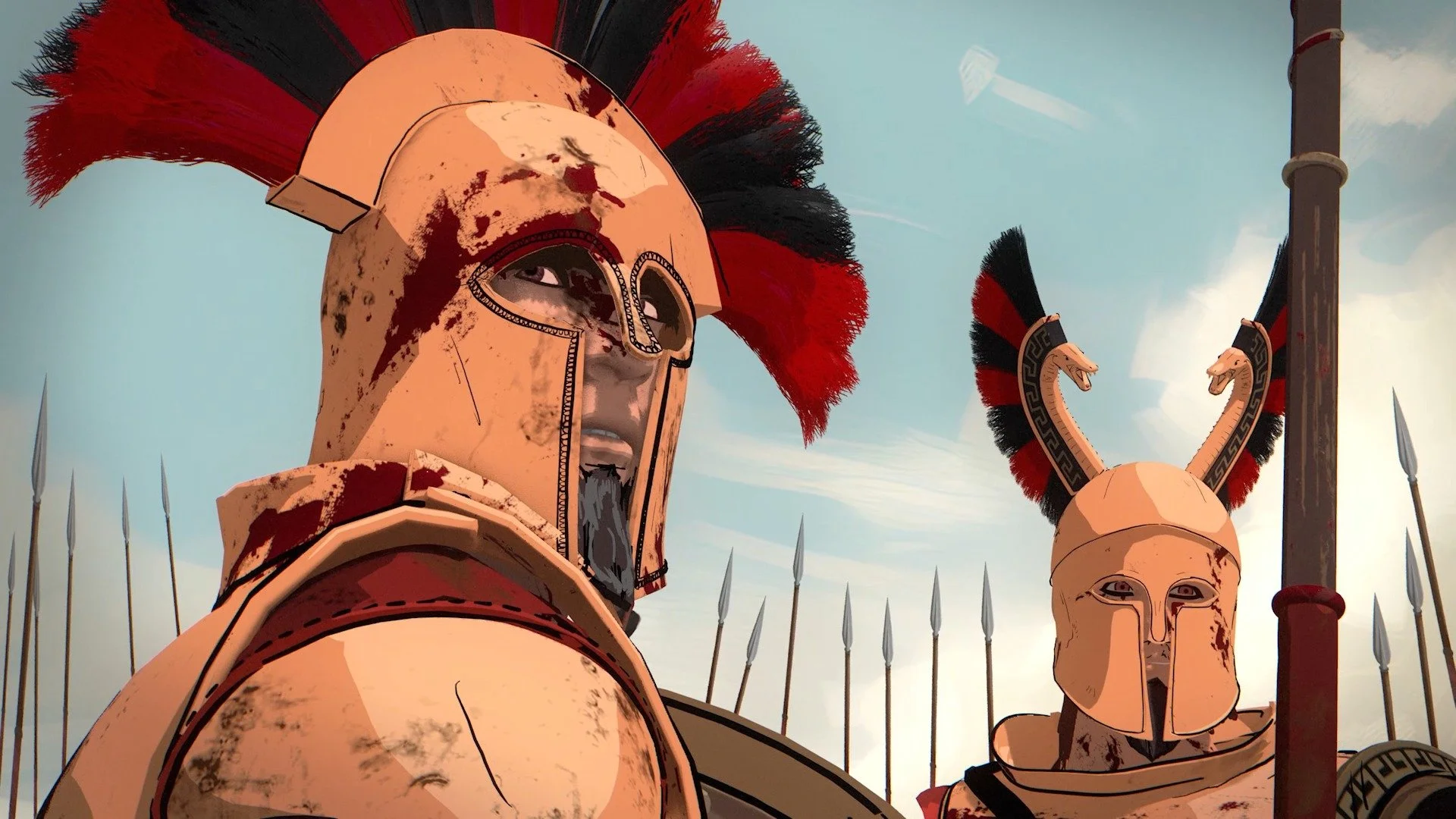 Sometimes I read comments saying: "The new art style of Heroes of Bronze is very painterly and cute!" 

Weell, it&rsquo;s not meant to be cute. Gore and dirt are essential to the atmosphere and ancient battlefields were anything but pretty.