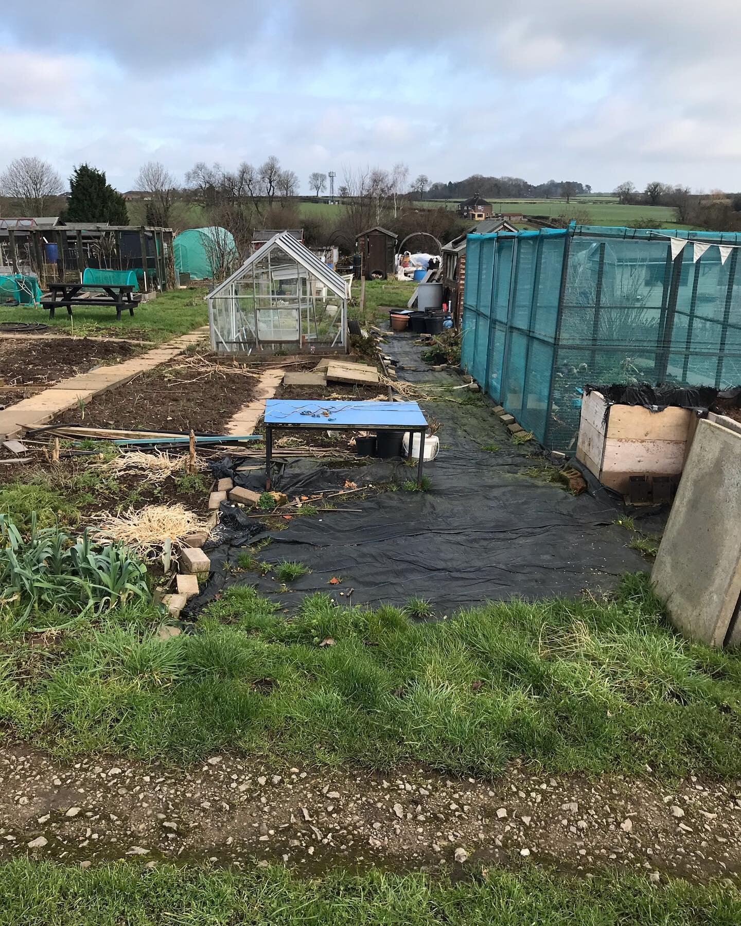 The allotment has been tended to for the first time in nearly 3 months. 

There are a lot of maintenance jobs to be done before the growing season really starts but at least we have a head start this year. We have empty beds, a greenhouse, polytunnel