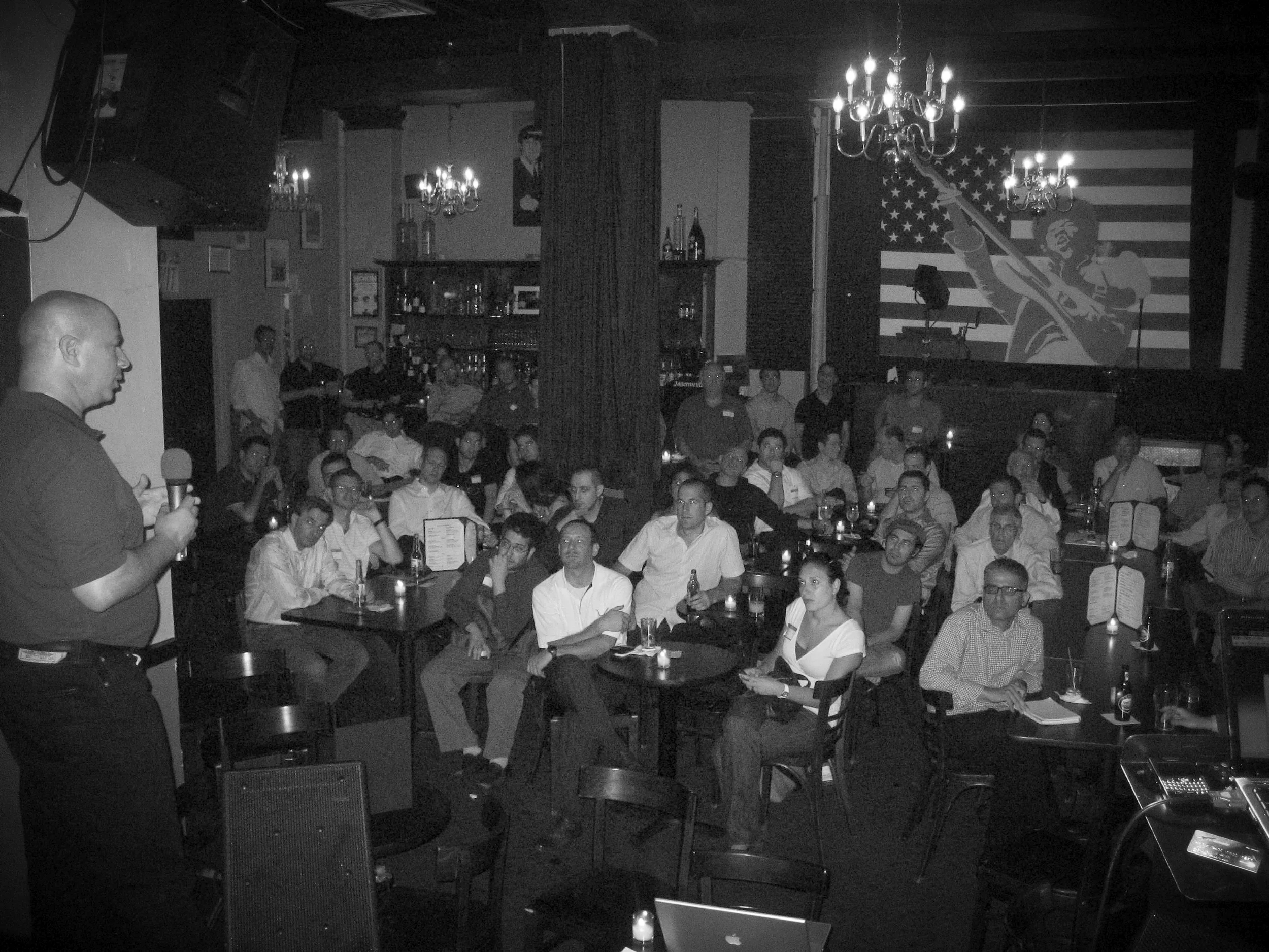 First TechAviv meetup. August 13, 2007. NYC. Yuval Tal presents Payoneer.
