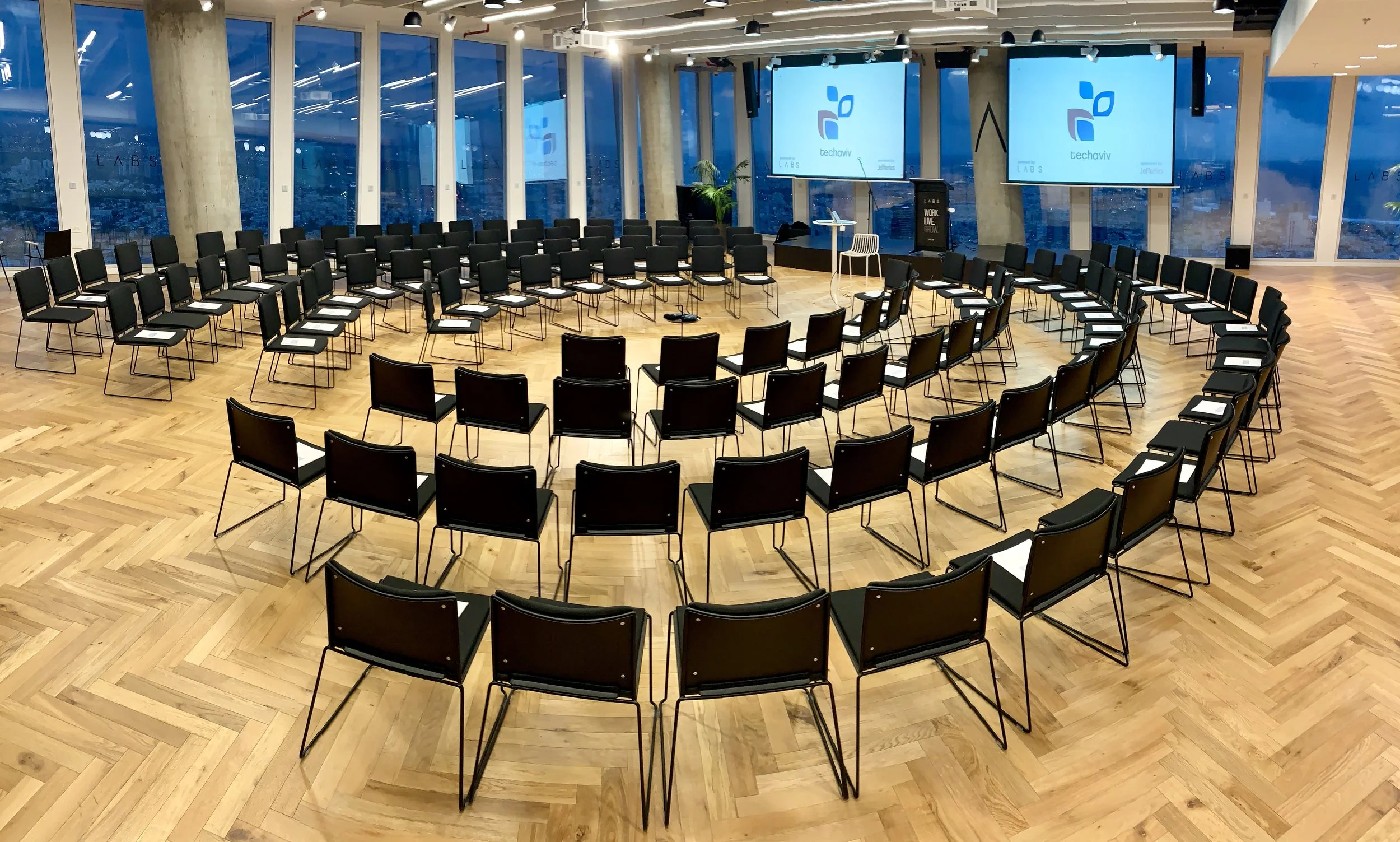 TechAviv town-hall seating at LABS TLV.
