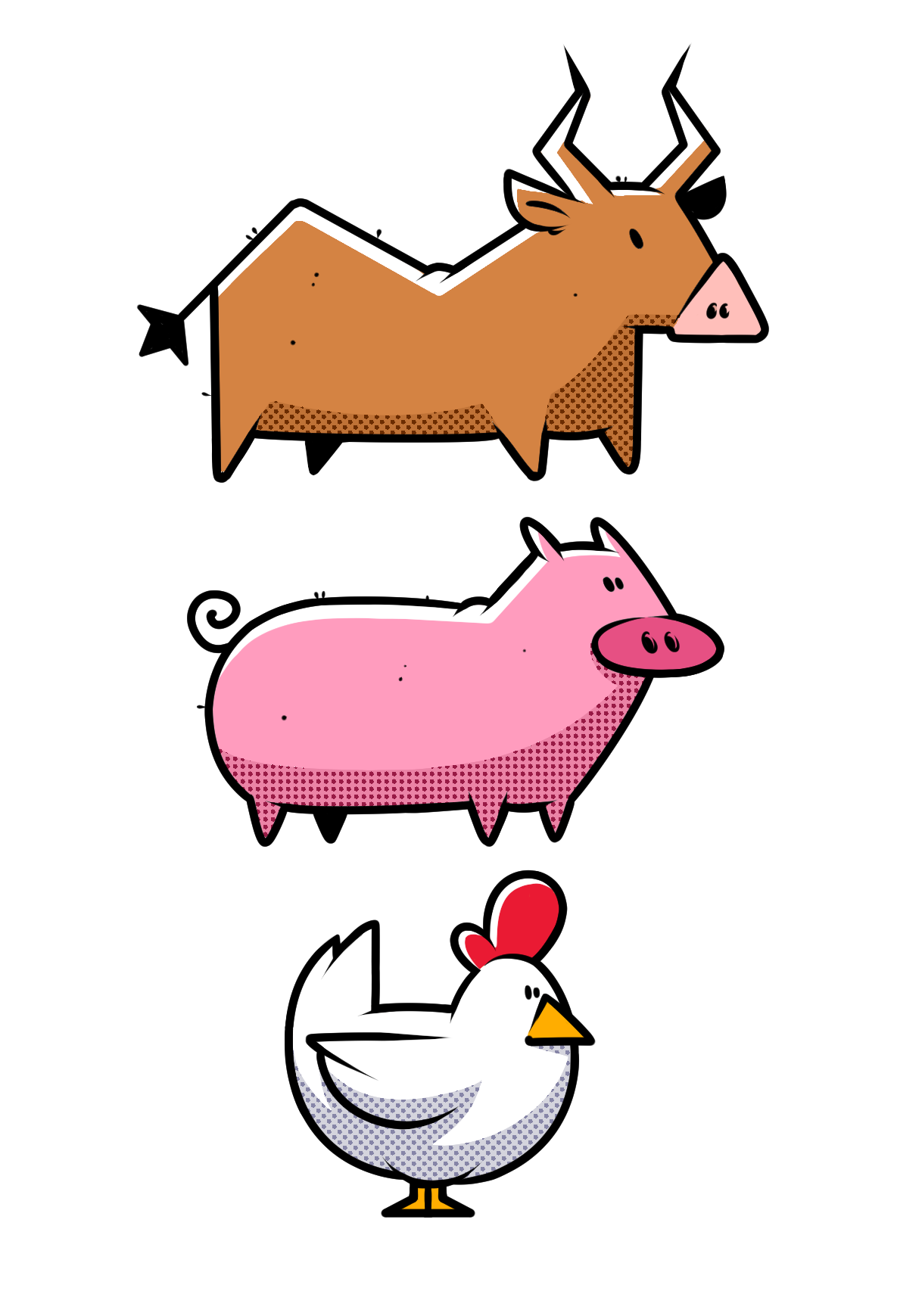 Animal character designs