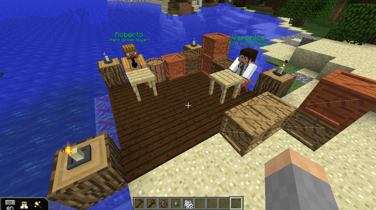 These merchants bought items from the students in the New World. Items like cocoa beans and potatoes were in high demand
