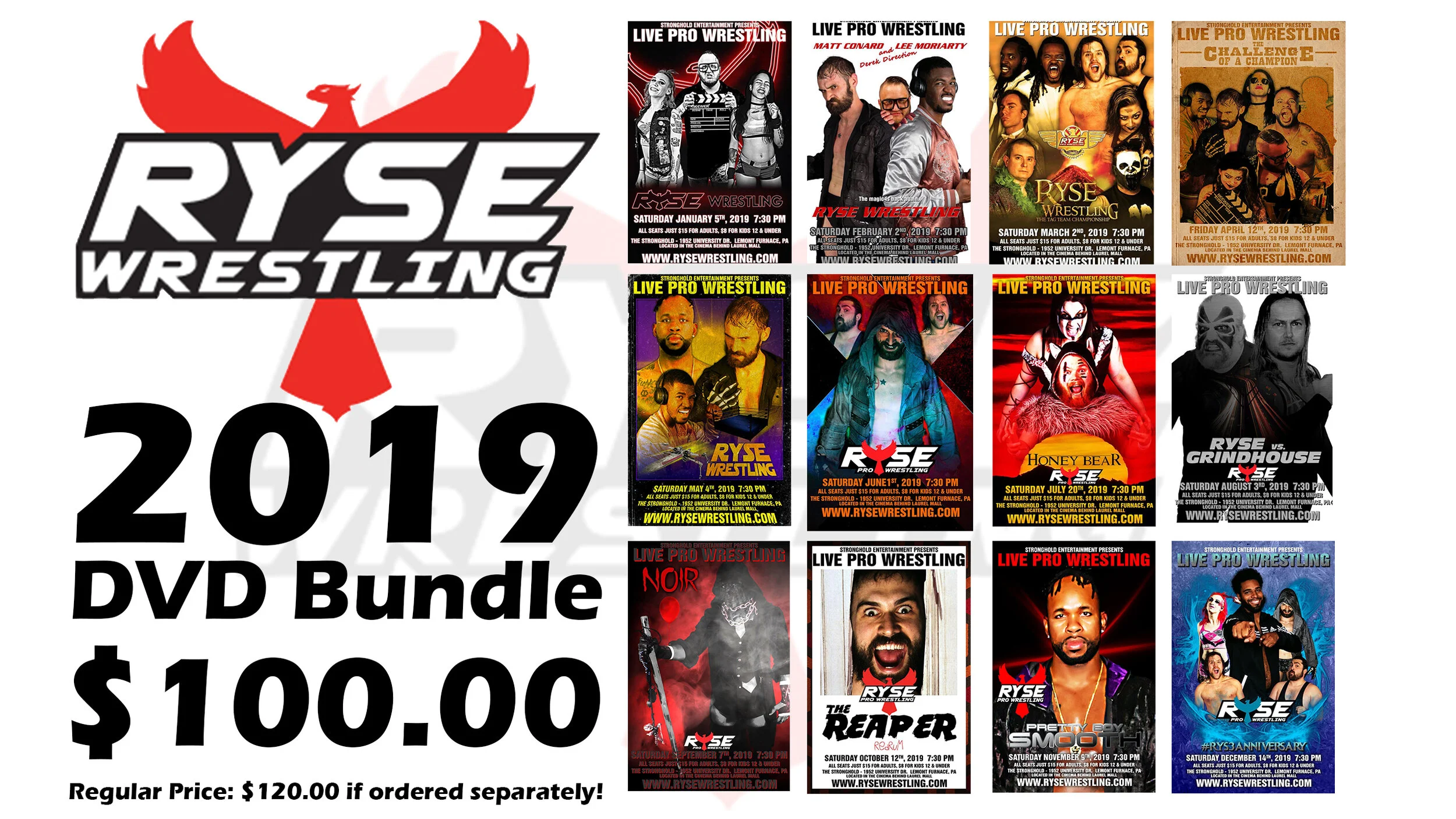 RYSE Wrestling 2019 DVD Package